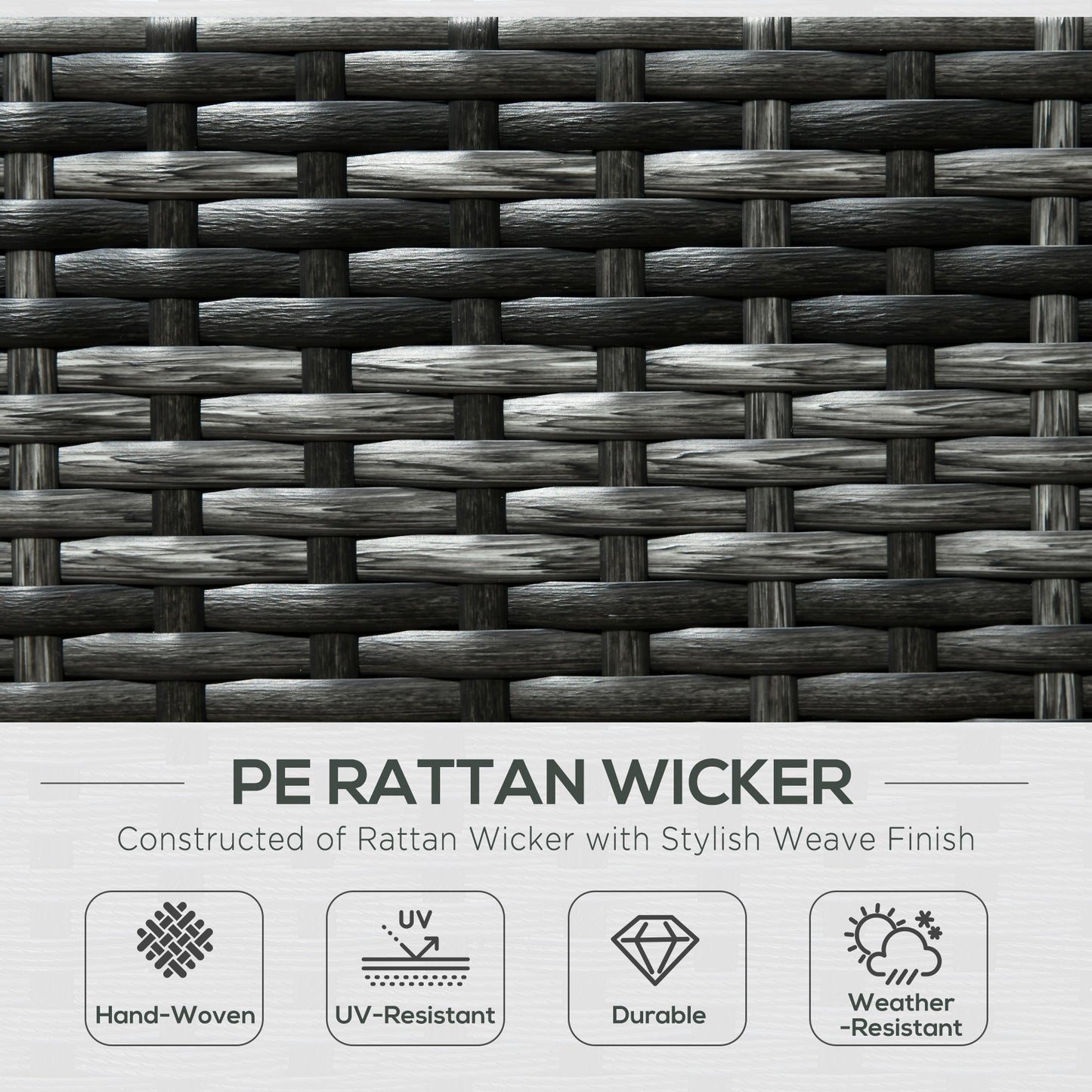 8 Pieces PE Rattan Corner Sofa Set, Outdoor Garden Furniture Set, Patio Wicker Sofa Seater w/ Cushion, Washable Cushion Cover & Tempered Glass Table, Grey