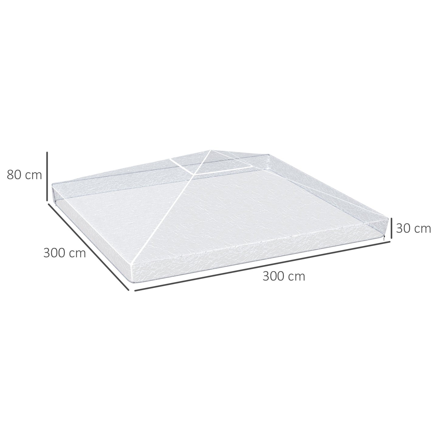 3 x 3 (m) Gazebo Protective Cover, Waterproof Cover for Gazebo, Canopy, and Tent