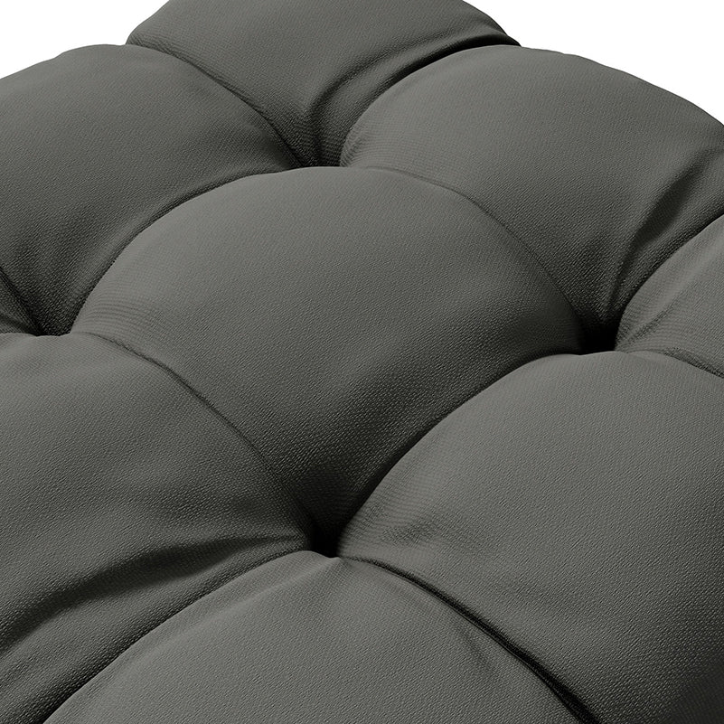 Set of 4 Outdoor Seat Cushions with Ties, Water Repellent Seat Pads for Dining Chair, Swing, Sofa, 48 x 48 x 10 cm, Charcoal Grey