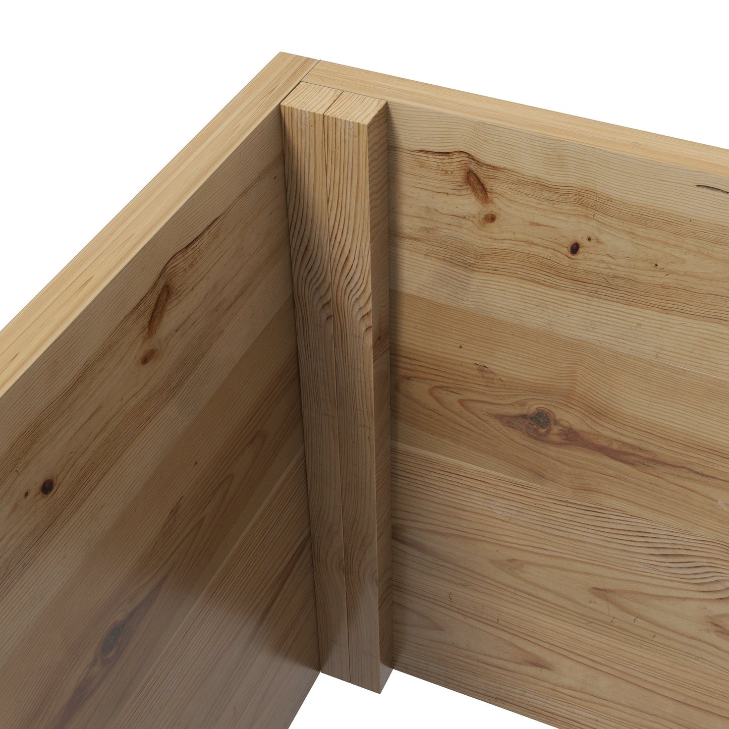 Wood Planter with Trellis, Raised Garden Bed Privacy Screen Planter Box to Grow Vegetables, Herbs and Flowers for Garden, Patio, Deck, Natural