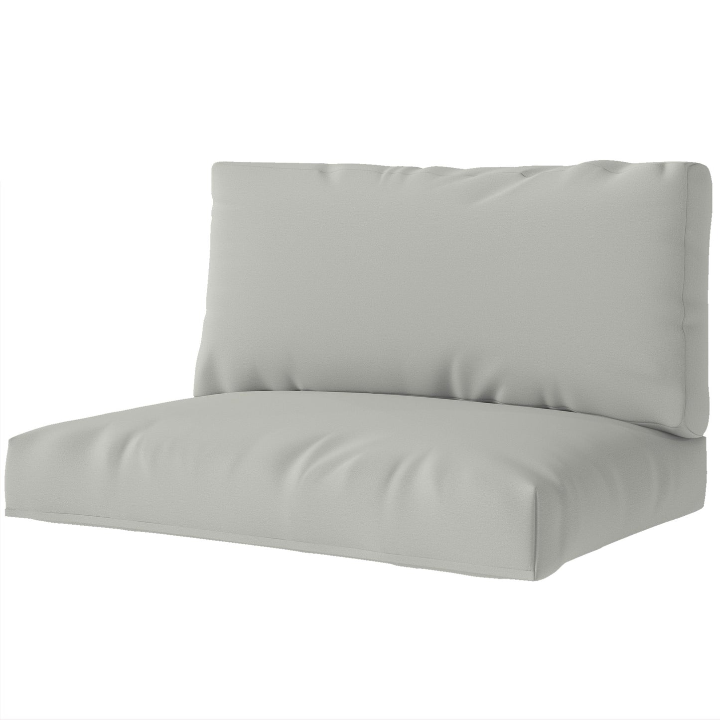 2 Seater Pallet Furniture Cushions Pallet Cushions, UPF20+ 220gsm Fabric, 20 cm Thick Outdoor Seat Pads, Light Grey