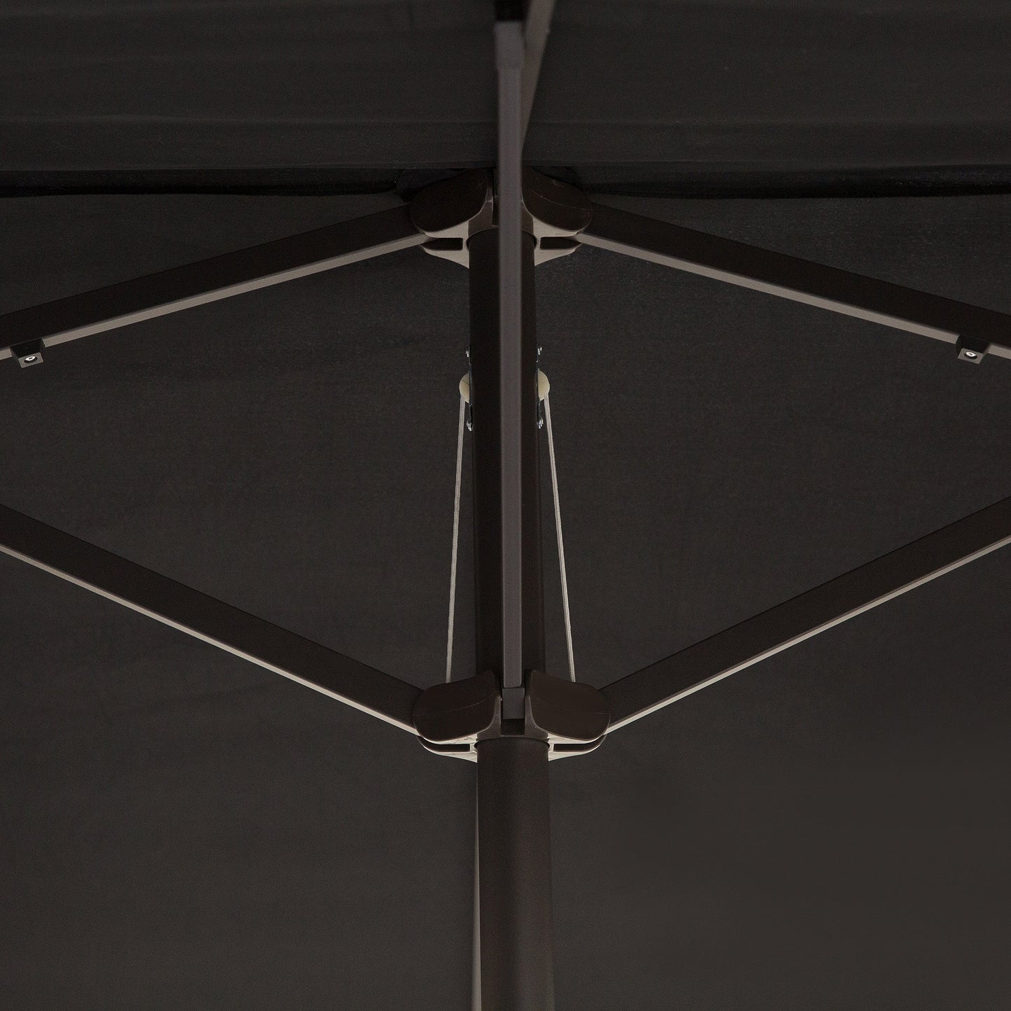 4.6m Garden Parasol Double-Sided Sun Umbrella Patio Market Canopy Shade Outdoor Black - NO BASE