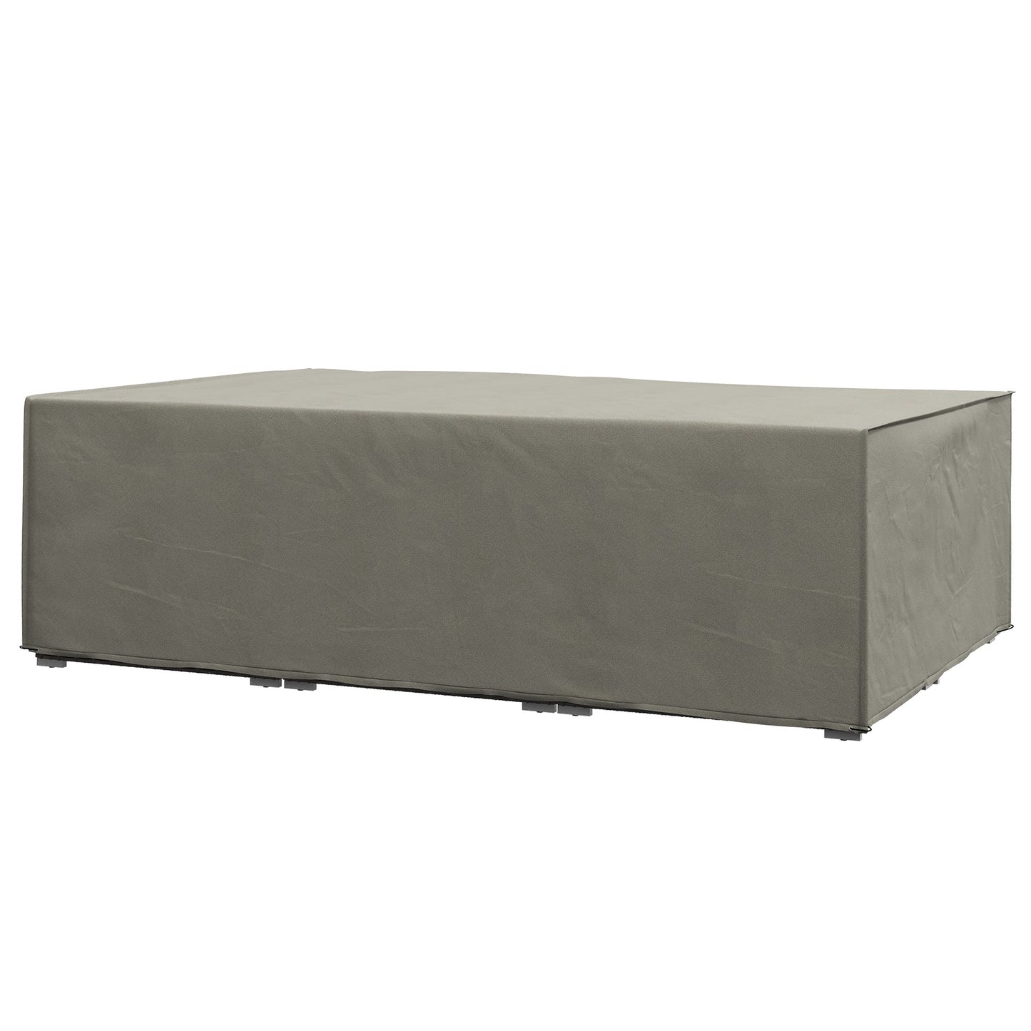 Garden Furniture Cover, Oxford Fabric Outdoor Rectangular Rattan Furniture Cover with PE Coating, Waterproof, Windproof, Anti-UV, 222 x 155 x 67cm, Grey
