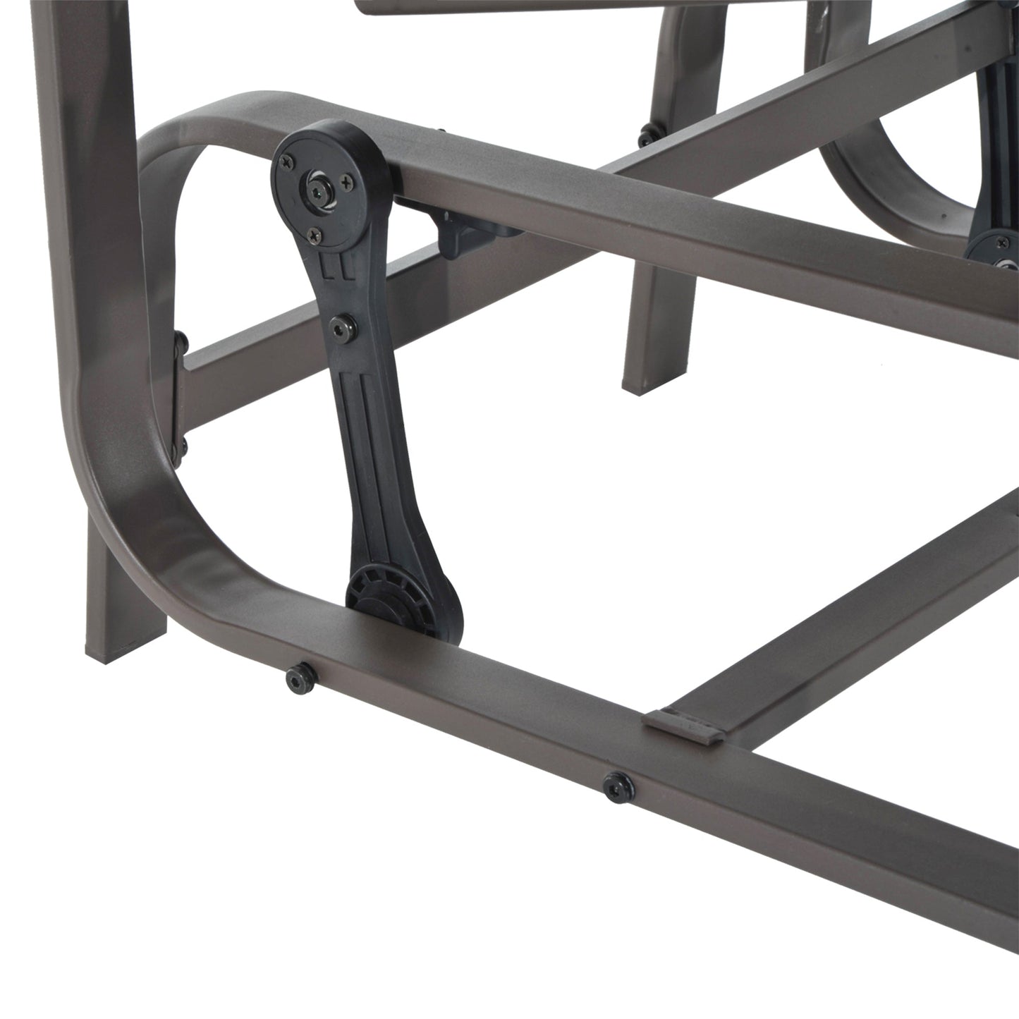 Outdoor Gliding Rocking Chair with Sturdy Metal Frame Garden Comfortable Swing Chair for Patio, Garden and Poolside, Grey