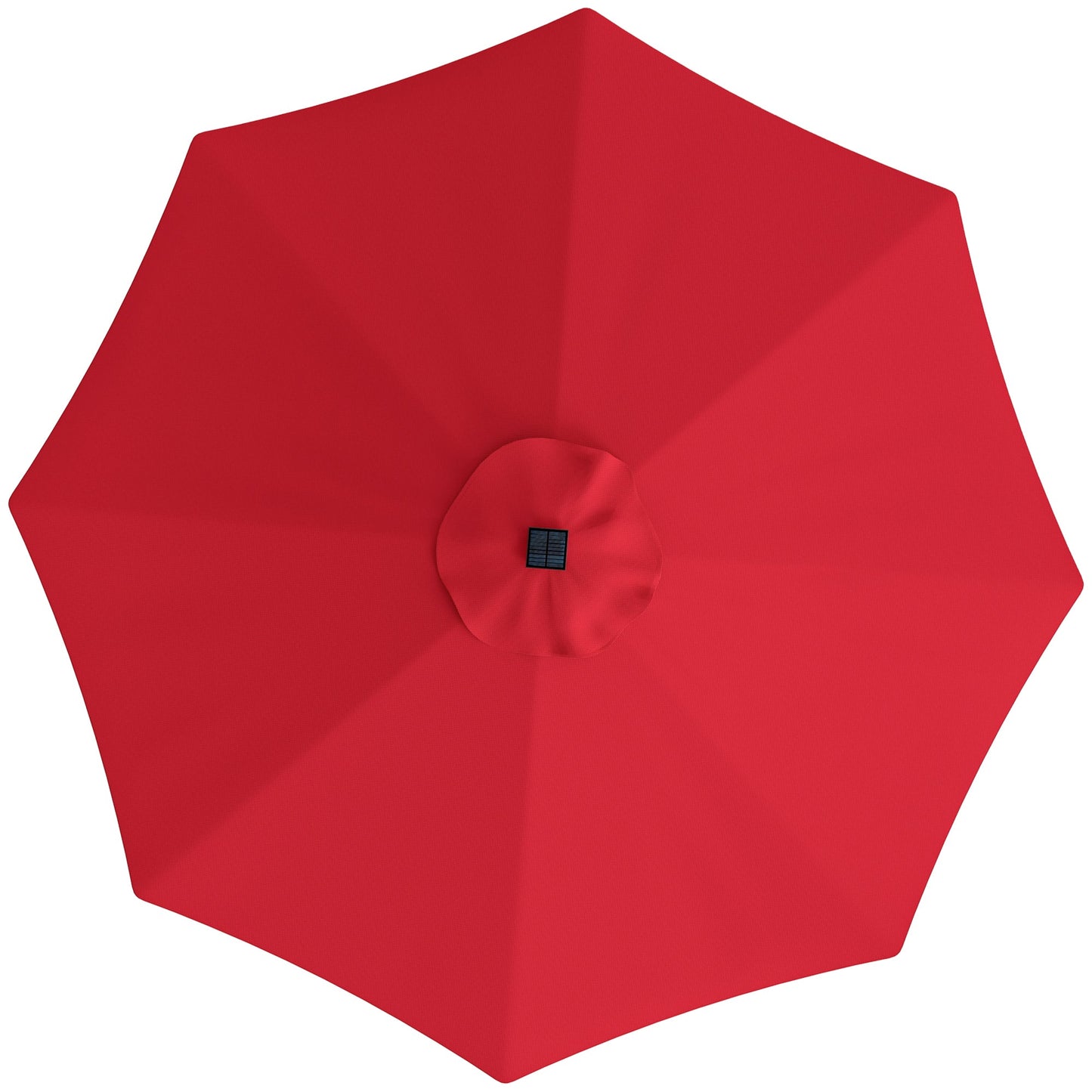 3 m Replacement Parasol Canopy with Top Vent, UPF 50+ Garden Parasol Replacement Canopy, 8 Rib Parasol Cover Replacement Fits Various Frames, Red