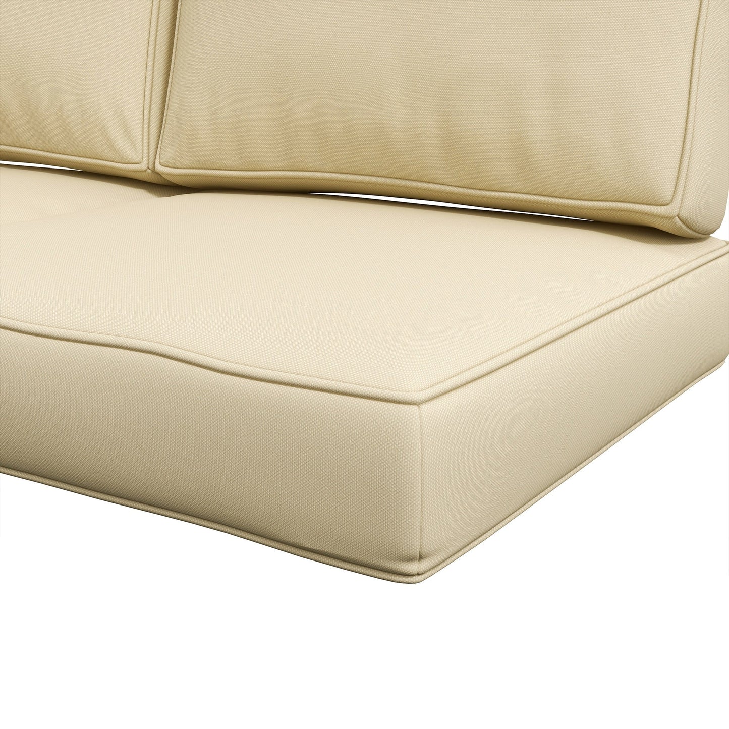 2 Seater Outdoor Seat Cushions, Backrest, Water Repellent Seat Pads for Dining Chair, Swing, Sofa, Beige