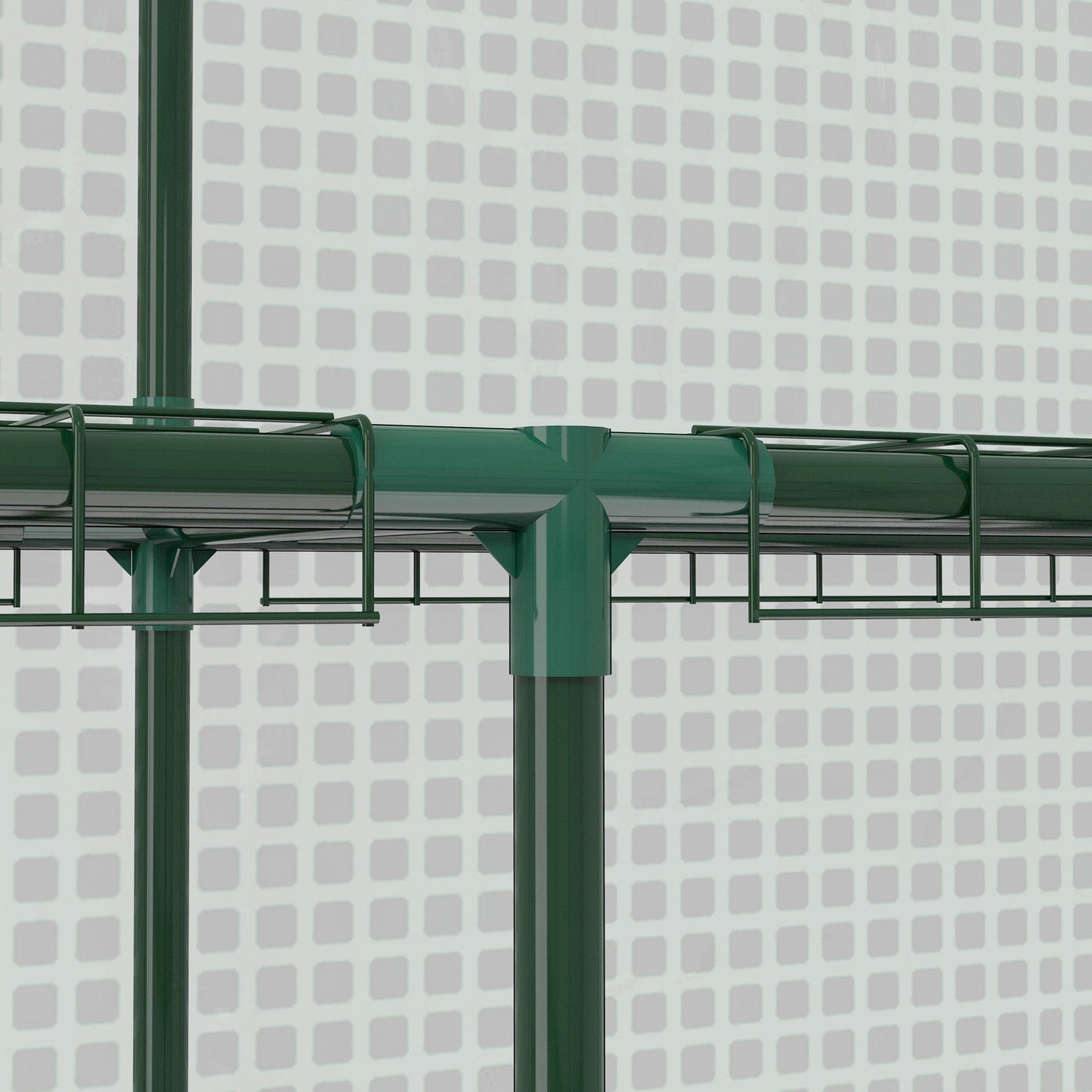 Walk-in Greenhouse with 3 Tier 12 Shelves, Small Greenhouse with Reinforced PE Cover, Garden Plant Growhouse with Roll-up Door and Three Mesh Windows, 140 x 213 x 190 cm, Green