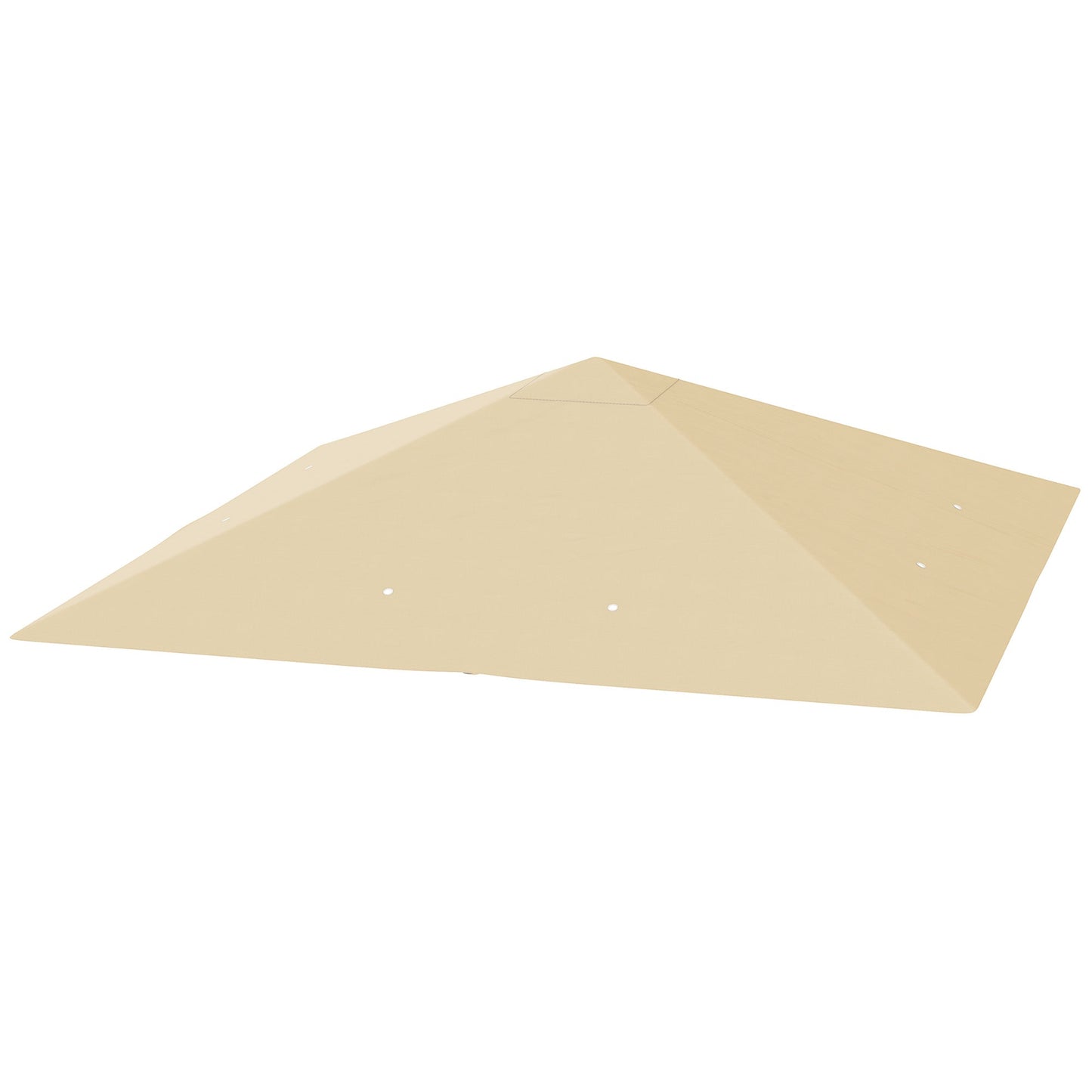 3 x 3(m) Gazebo Canopy Replacement Cover, Garden Gazebo Roof Replacement with Drain Holes, Water Resistant PVC Coating, 370g/㎡, UPF30+, TOP COVER ONLY, Beige