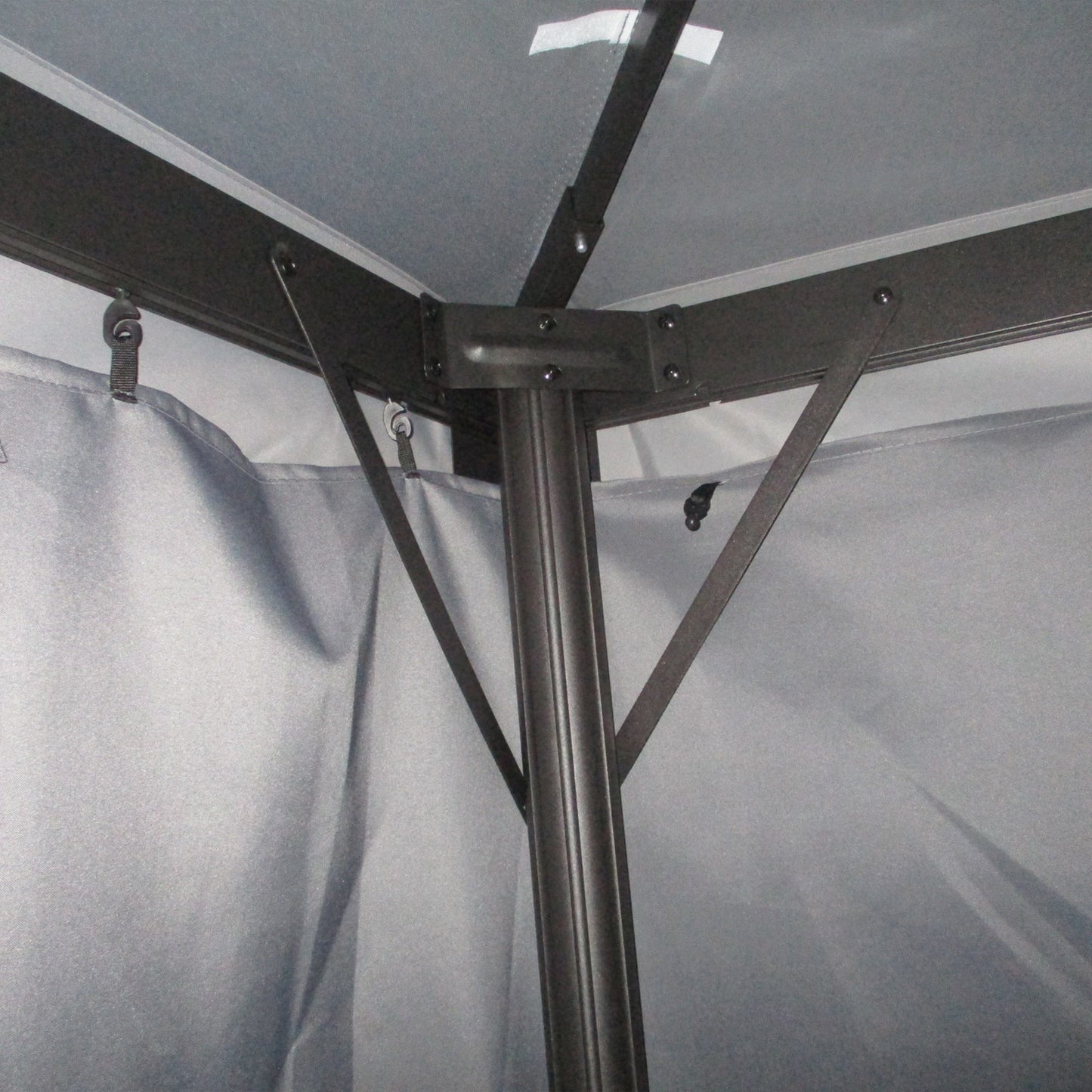 3 x 4m Aluminium Garden Gazebo, Marquee Canopy Shelter Pavilion Party Tent with Nets and Curtains for Garden and Deck, Dark Grey