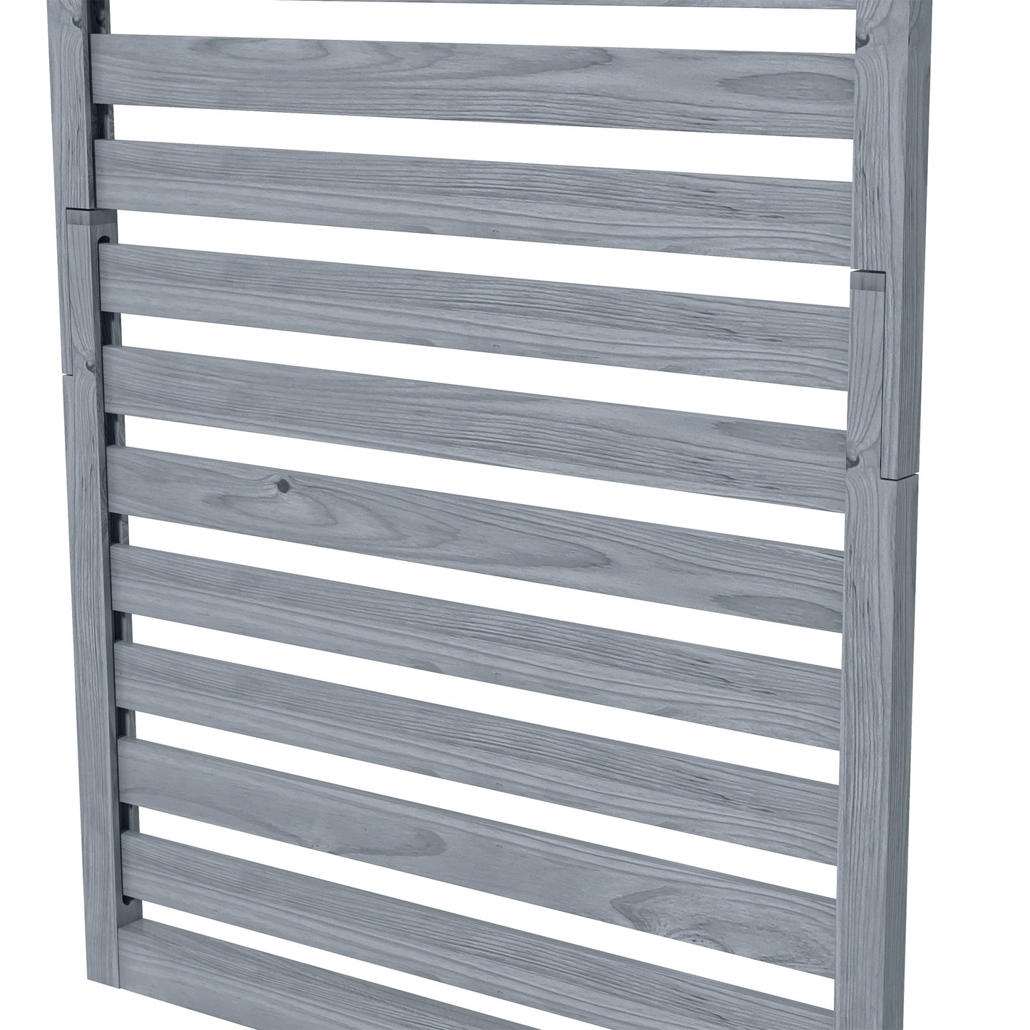 2-pieces Outdoor Plant Stands with Hanging Planter Shelves and Slatted Trellis for Climbing Plants, 170cm Wall Mount Wooden Plant Rack for Patio, Balcony, Porch, Grey