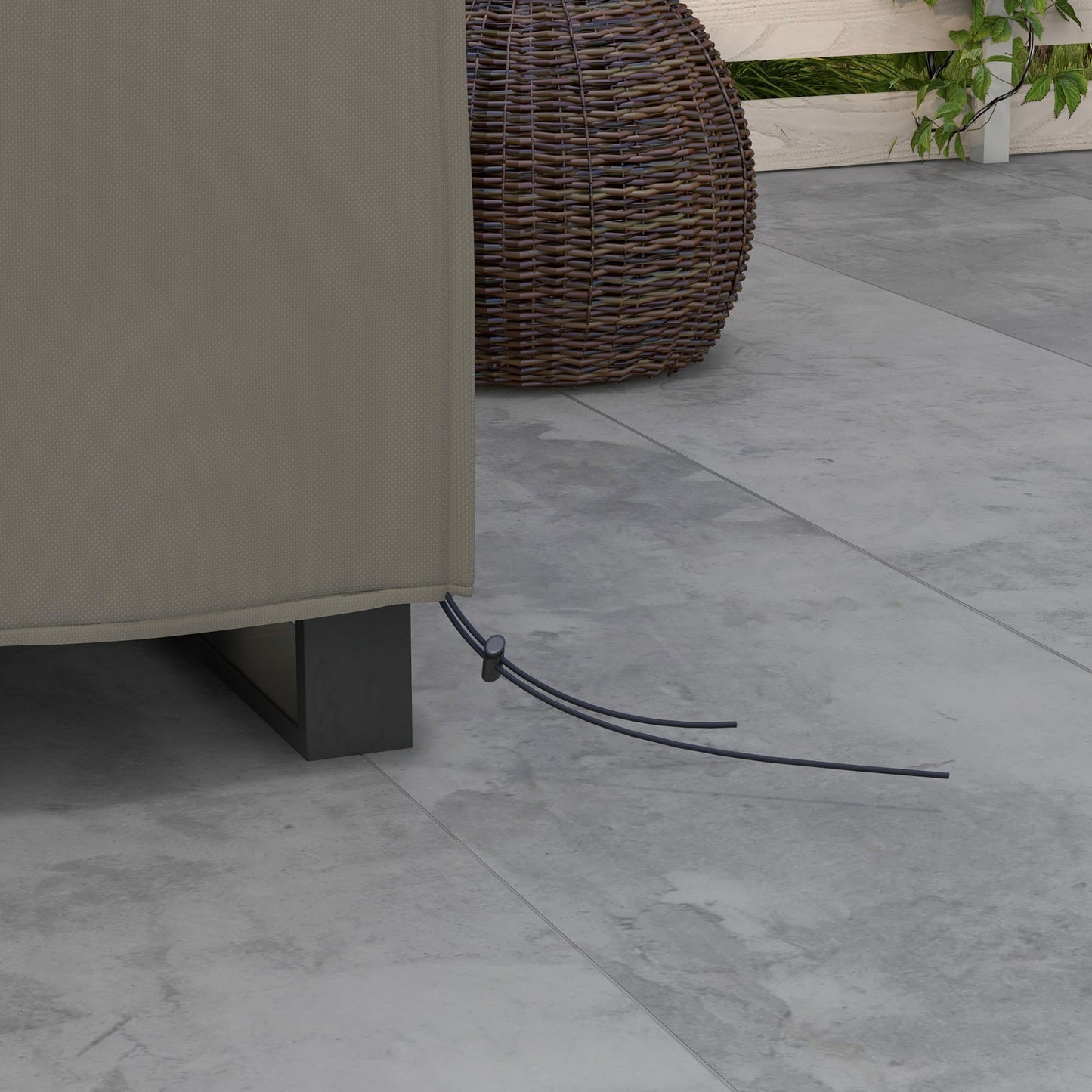 Large Patio Garden Furniture Set Cover 600D Oxford Square Waterproof, 230 x 230 x 70 cm, Grey