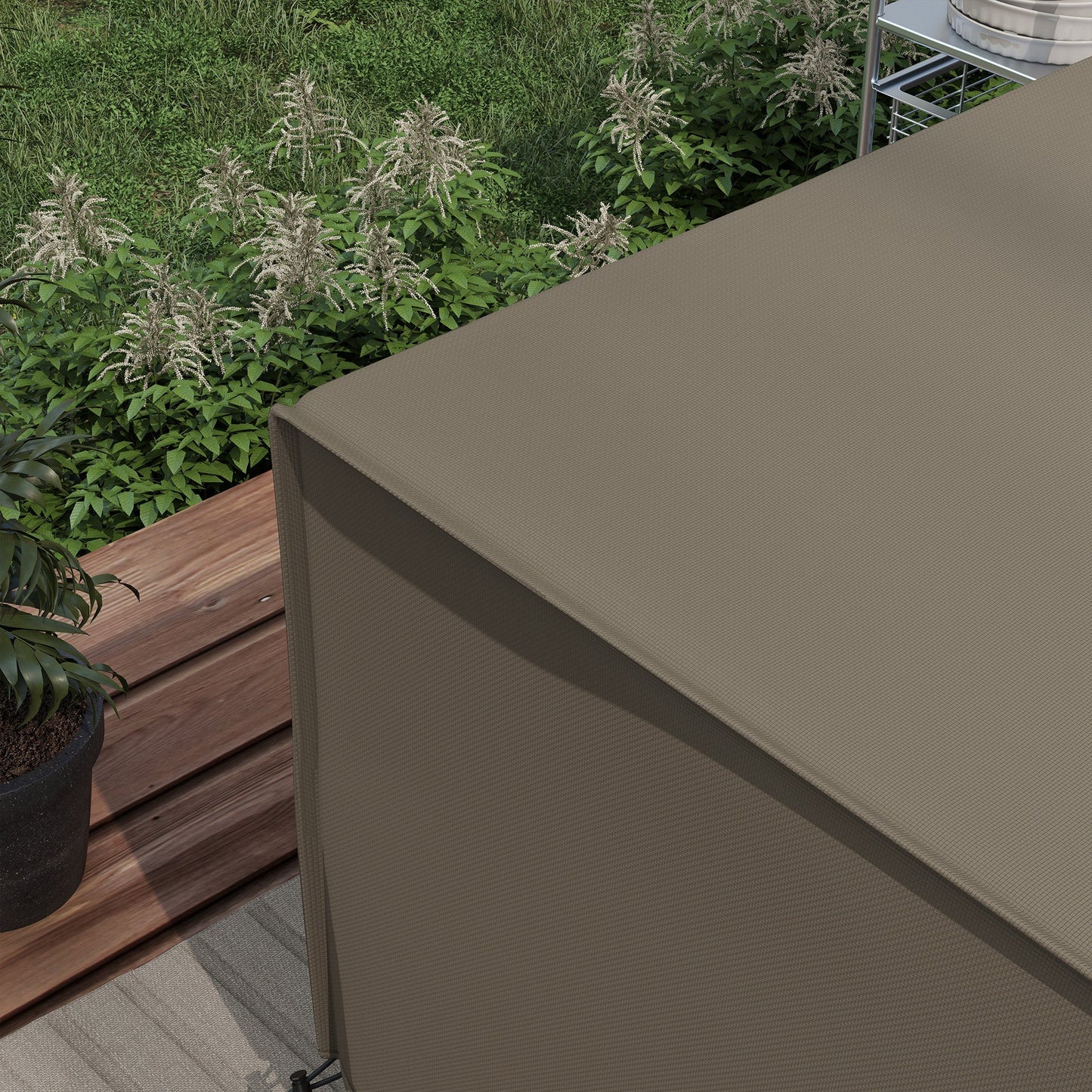 Large Patio Garden Furniture Set Cover 600D Oxford Square Waterproof, 230 x 230 x 70 cm, Grey