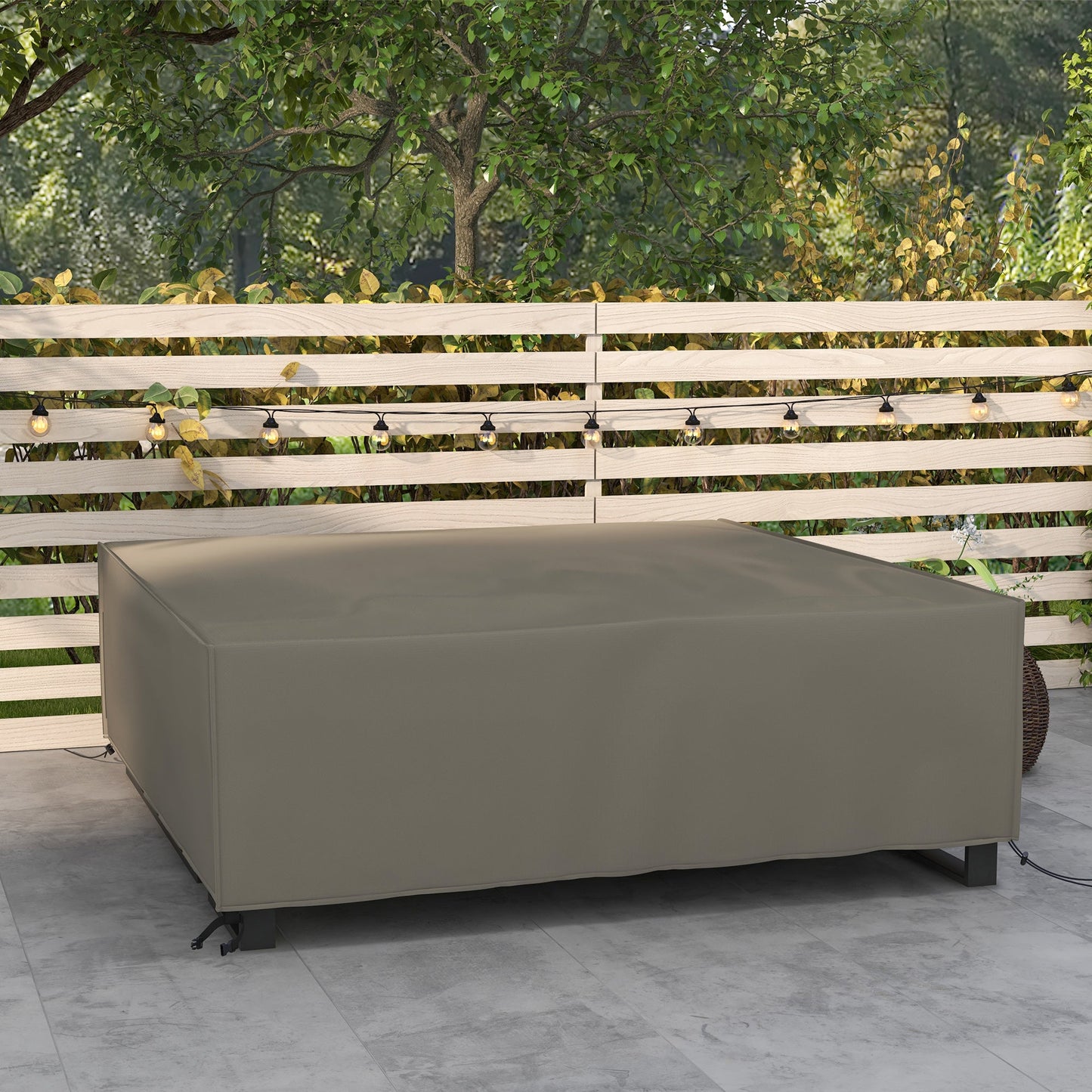 Large Patio Garden Furniture Set Cover 600D Oxford Square Waterproof, 230 x 230 x 70 cm, Grey