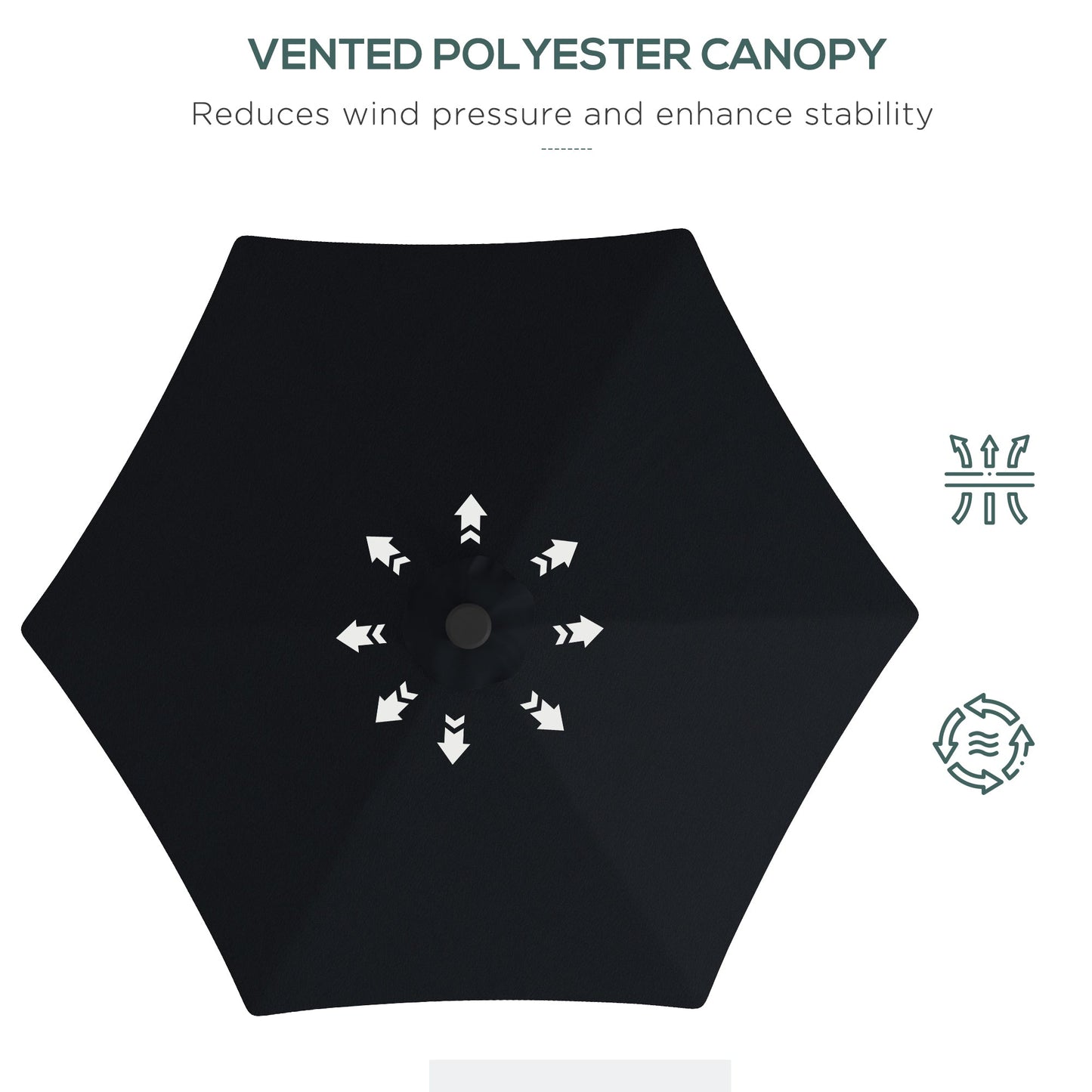 3(m) Cantilever Parasol with Solar LED and Easy Lever, Garden Parasol Umbrella with Cross Base and Waterproof Cover, Outdoor Sun Shades, Black