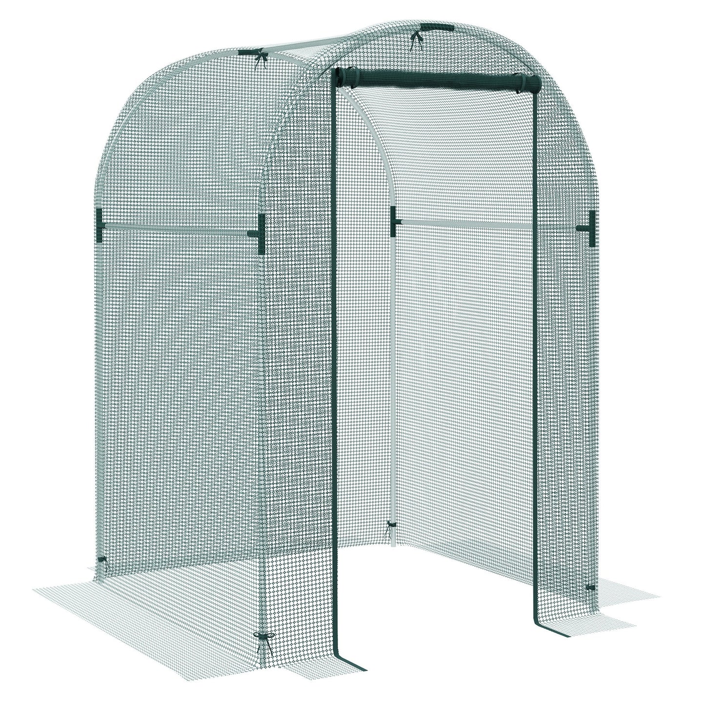 Fruit Cage Bird Netting, Heavy Duty Fruit and Vegetable Protection Tent with Zipped Door, Anti Bird, Insects, Small Animals, 1.2 x 1.2 x 1.9m, Green