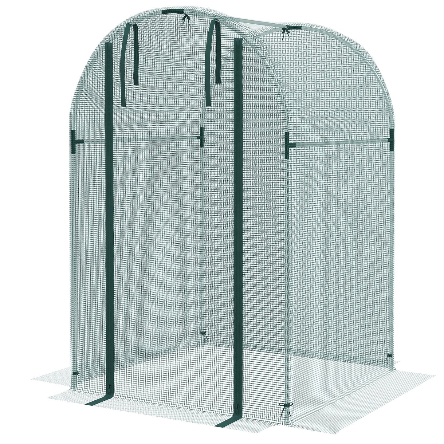 Fruit Cage Bird Netting, Heavy Duty Fruit and Vegetable Protection Tent with Zipped Door, Anti Bird, Insects, Small Animals, 1.2 x 1.2 x 1.9m, Green