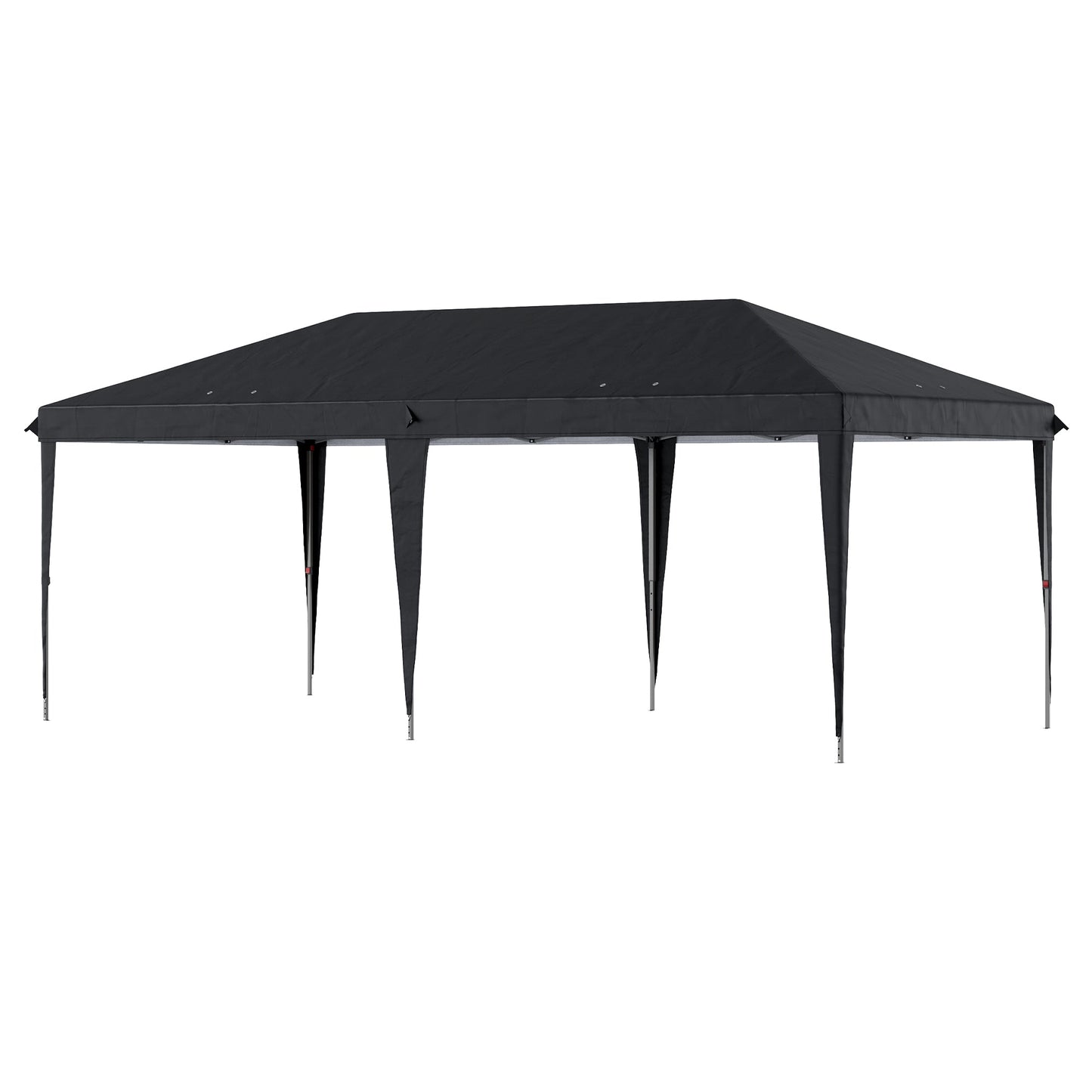 Pop Up Gazebo 3 x 6m, Foldable Canopy Tent, Height Adjustable Wedding Awning Canopy w/ Carrying Bag, Black