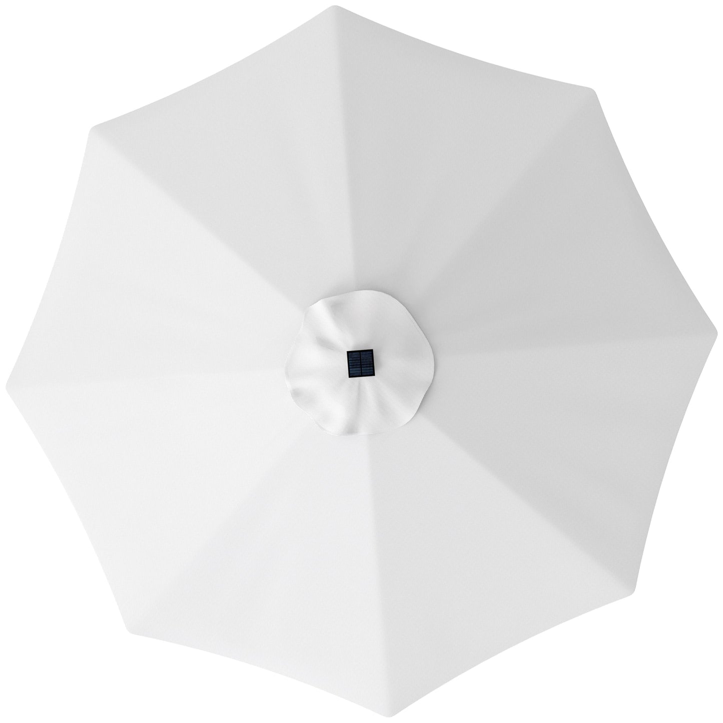 3 m Replacement Parasol Canopy with Top Vent, UPF 50+ Garden Parasol Replacement Canopy, 8 Rib Parasol Cover Replacement Fits Various Frames, Cream