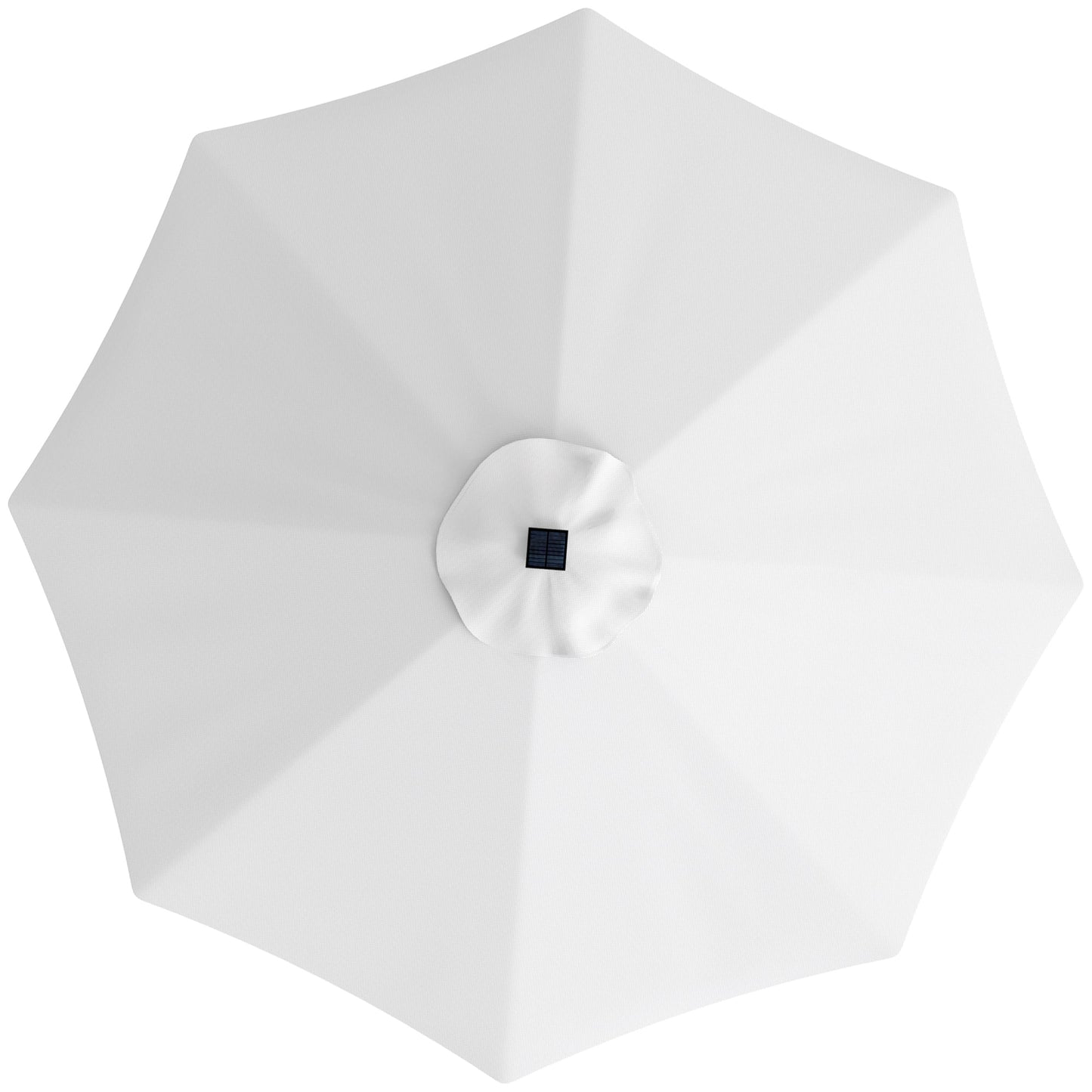 3 m Replacement Parasol Canopy with Top Vent, UPF 50+ Garden Parasol Replacement Canopy, 8 Rib Parasol Cover Replacement Fits Various Frames, Cream