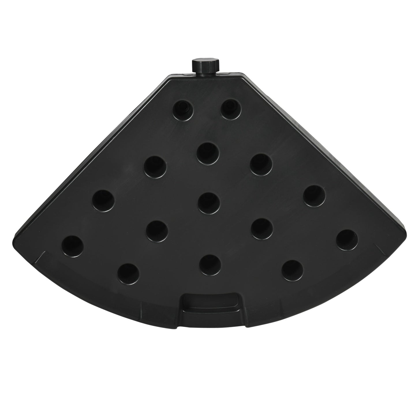 4PCs Parasol Bases, Patio Umbrella Weights for Parasol, Wicker Effect HDPE Water and Sand Filled Garden Umbrella Base with Built-in Handles, Black