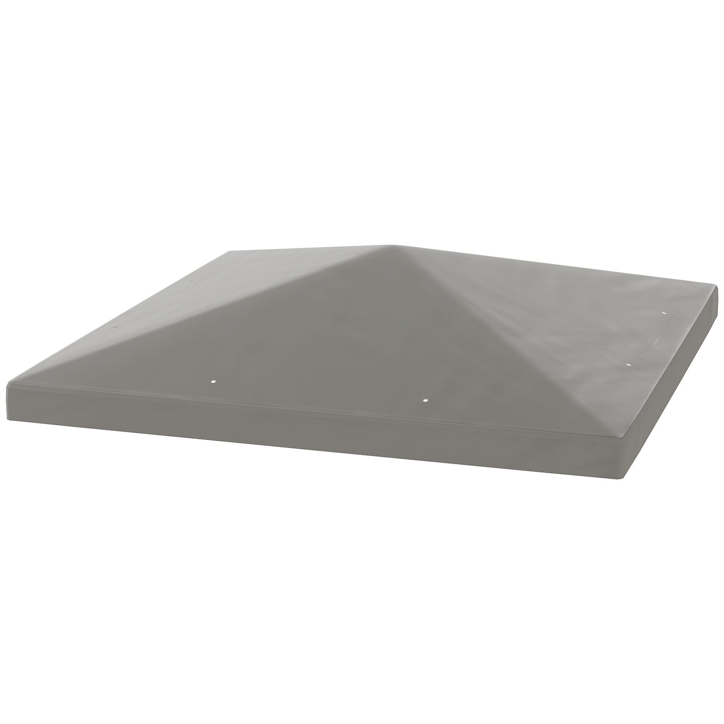 3 x 3(m) Gazebo Canopy Replacement Cover, Garden Gazebo Roof Replacement with Drain Holes, Water Resistant PVC Coating, 370g/㎡, UPF30+, TOP COVER ONLY, Grey