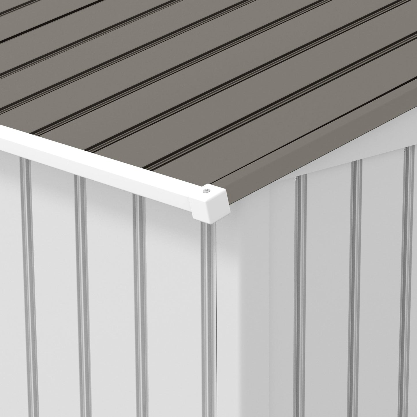 9 x 6ft Metal Garden Shed, Outdoor Storage Tool House with Ventilation Slots, Foundation Kit and Lockable Double Doors, Silver