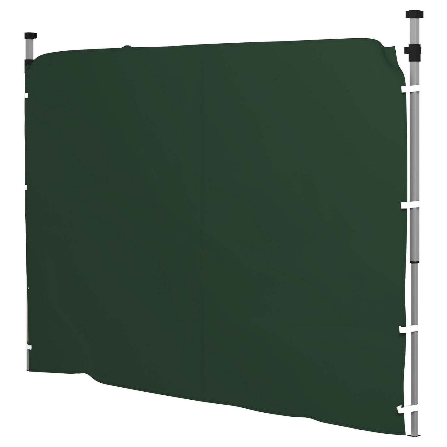 Gazebo Side Panel, Canopy Sidewall Panel with 4 Mesh Bags and 2 Storage Pockets for 3 x 3 m Straight Leg Pop Up Gazebos, 1 Pack Sidewall Only, Green