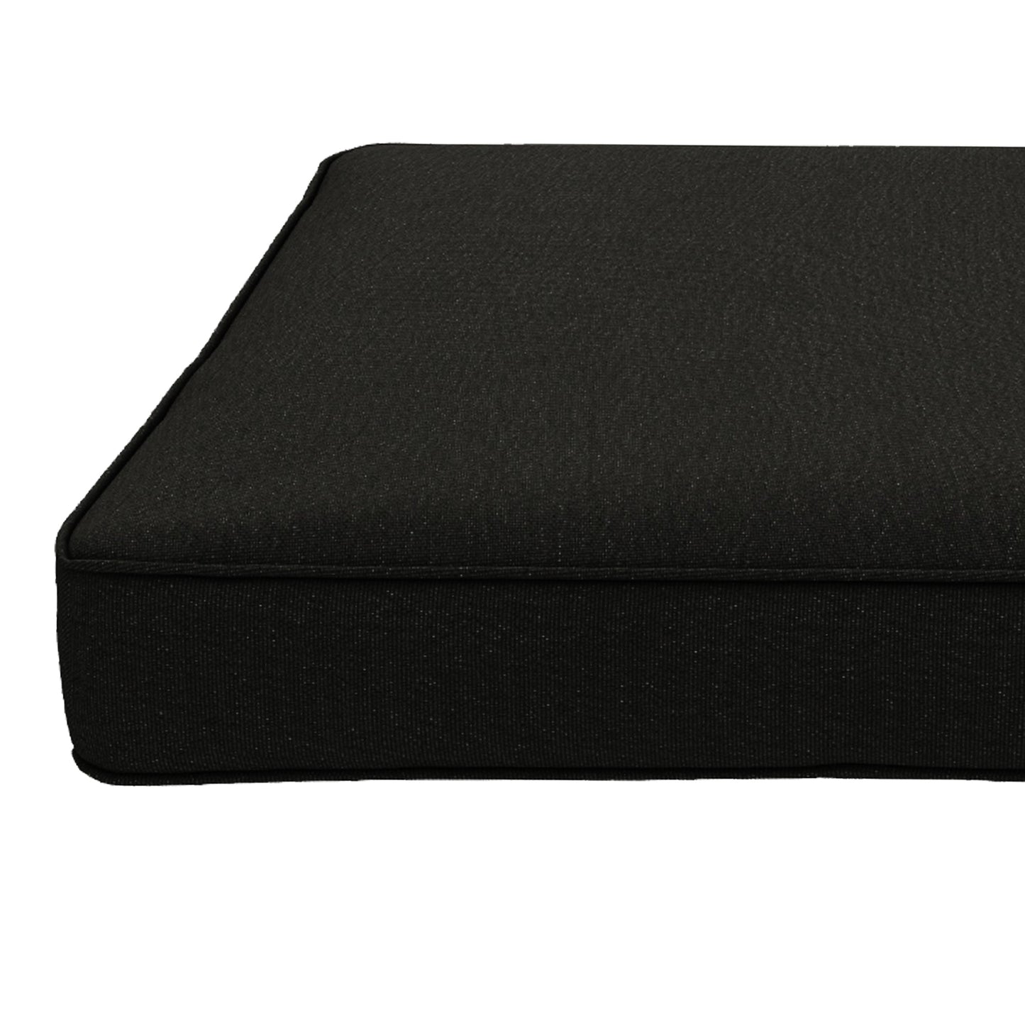 Set of 4 Outdoor Seat Cushions with Ties, Water Repellent Seat Pads for Garden Patio Kitchen Office Chairs, Black