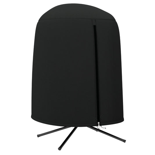 Hanging Egg Chair Cover, Outdoor Single Swing Chair Cover, Waterproof Anti-dust Furniture Protector with Zipper, 420D Oxford Fabric for Φ128 x 190H cm Stand, Black