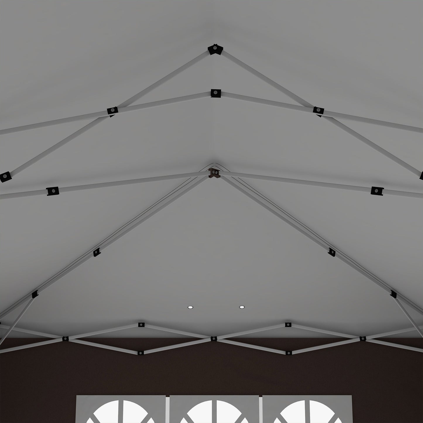 3 x 6 m Pop Up Gazebo with Sides and Windows, Height Adjustable Wedding Camping Party Tent Canopy Marquee with Storage Bag for Garden, Event, Brown