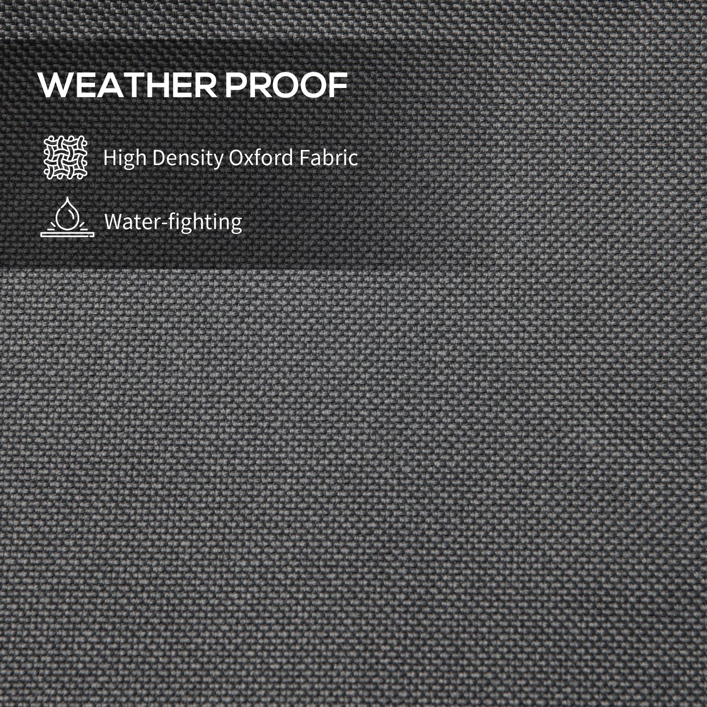 Parasol Cover, Patio Cantilever Cover, Banana Umbrella Protector with Rod, Zipper for Outdoor Garden, Patio, Dark Grey