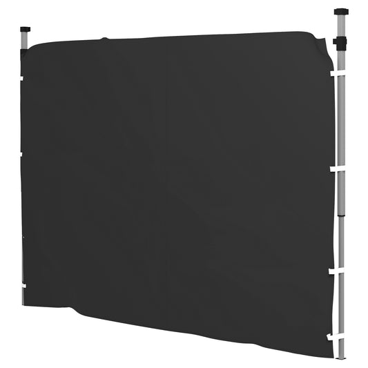 Gazebo Side Panel, Canopy Sidewall Panel with 4 Mesh Bags and 2 Storage Pockets for 3 x 3 m Straight Leg Pop Up Gazebos, 1 Pack Sidewall Only, Black