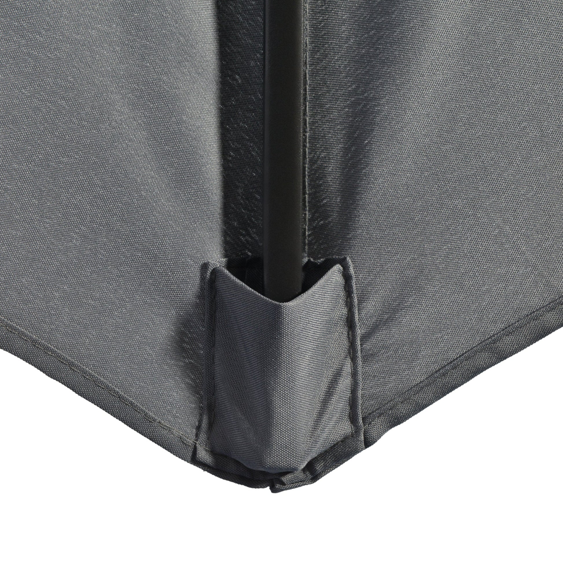 Garden 3(m) Parasol Umbrella, Outdoor Market Table Umbrella Sun Shade Canopy with 8 Ribs, Easy Push to Open, Grey