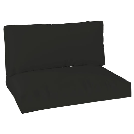 2 Seater Pallet Furniture Cushions Pallet Cushions, UPF20+ 220gsm Fabric, 20 cm Thick Outdoor Seat Pads, Black