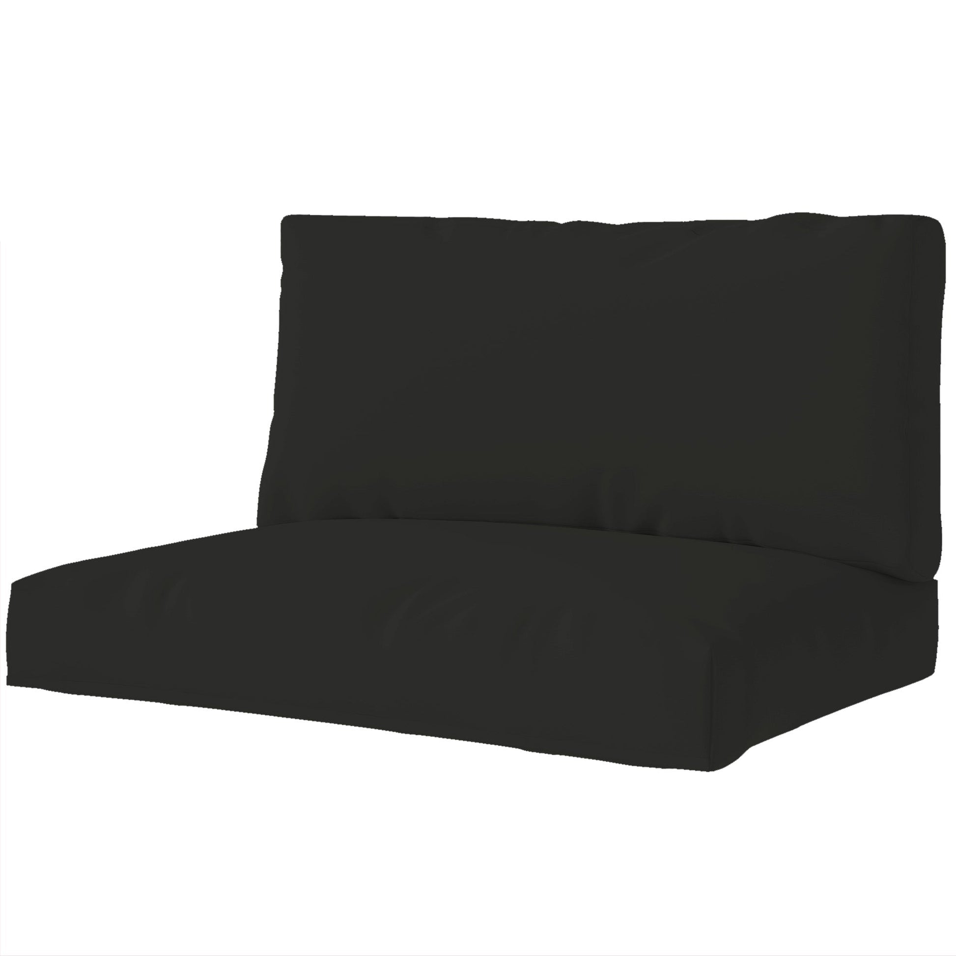 2 Seater Pallet Furniture Cushions Pallet Cushions, UPF20+ 220gsm Fabric, 20 cm Thick Outdoor Seat Pads, Black