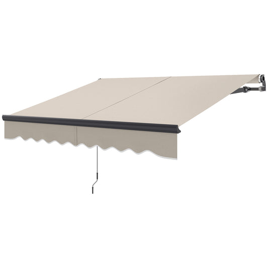 2.5 x 2m Electric Awning with Remote Controller, Aluminium Frame DIY Retractable Awning, UV30+ Sun Shade Canopy for Garden Patio Deck Door Window, Beige