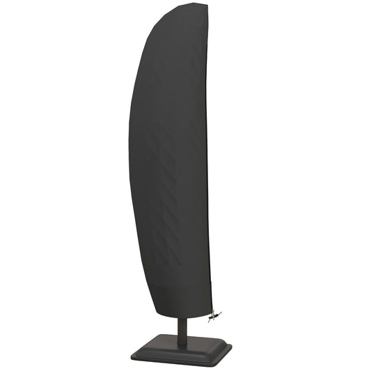 Parasol Cover, Cantilever Umbrella Cover, Banana Umbrella Protector with Zipper for Outdoor Garden, Patio, Black