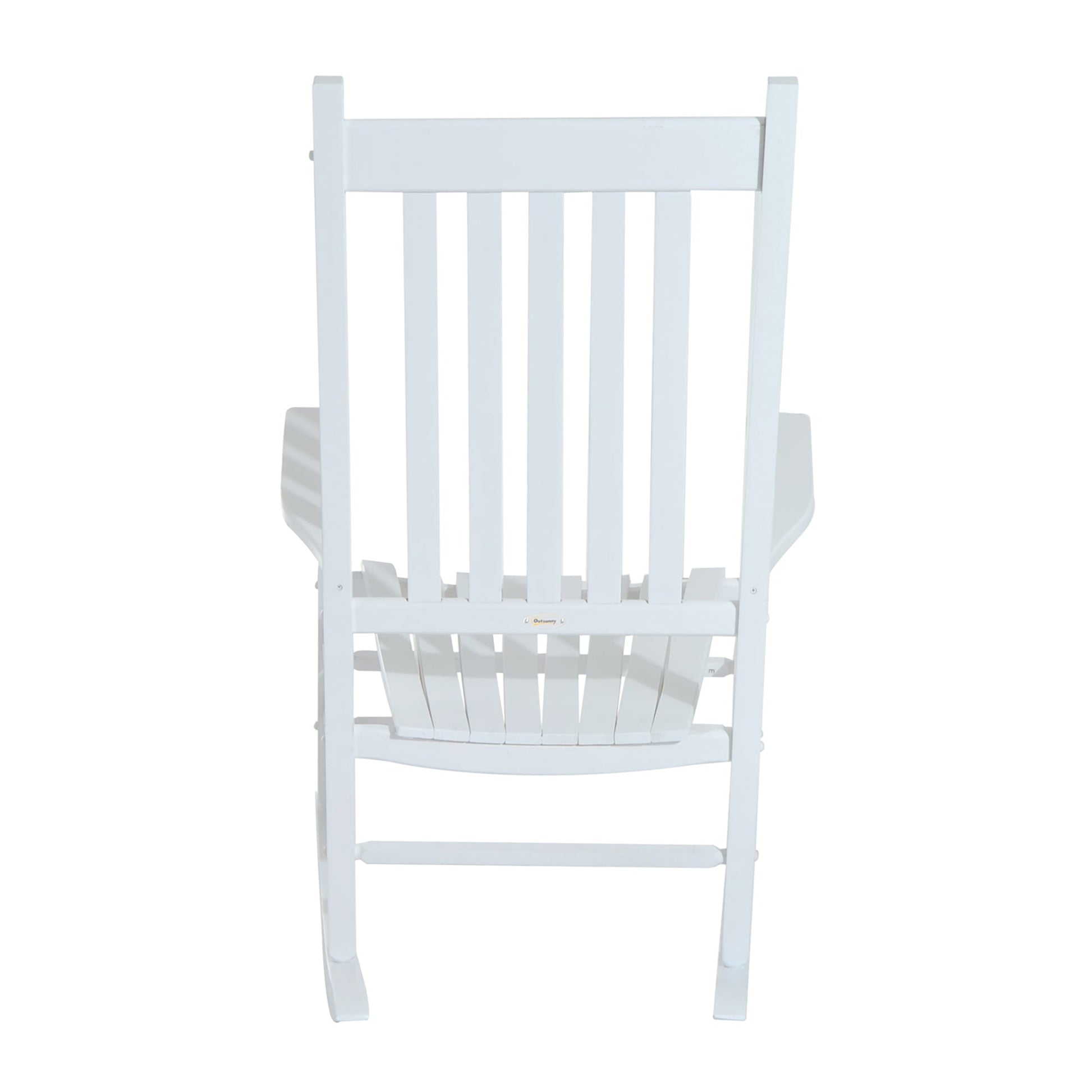 Outdoor Porch Rocking Chair Armchair Wooden Patio Rocker Balcony Deck Garden Seat White