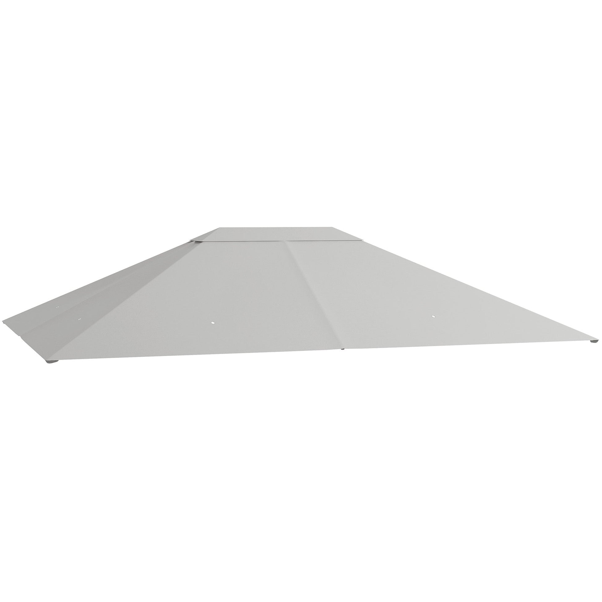 3 x 4m Gazebo Canopy Replacement Covers, Garden Gazebo Roof Replacement with Vents and Drain Holes, TOP COVER ONLY, Light Grey