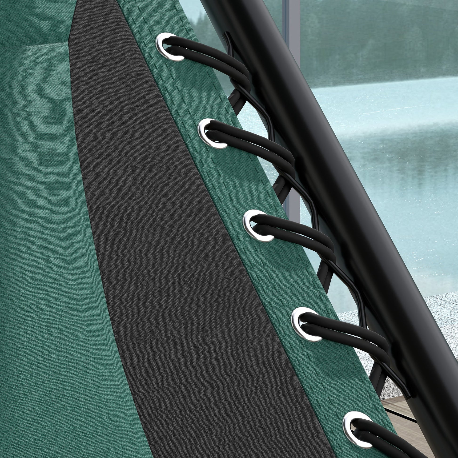 Zero Gravity Lounger Chair, Folding Reclining Patio Chair with Shade Cover, Padded Seat, Cup Holder, Soft Cushion and Headrest for Poolside, Camping, Green