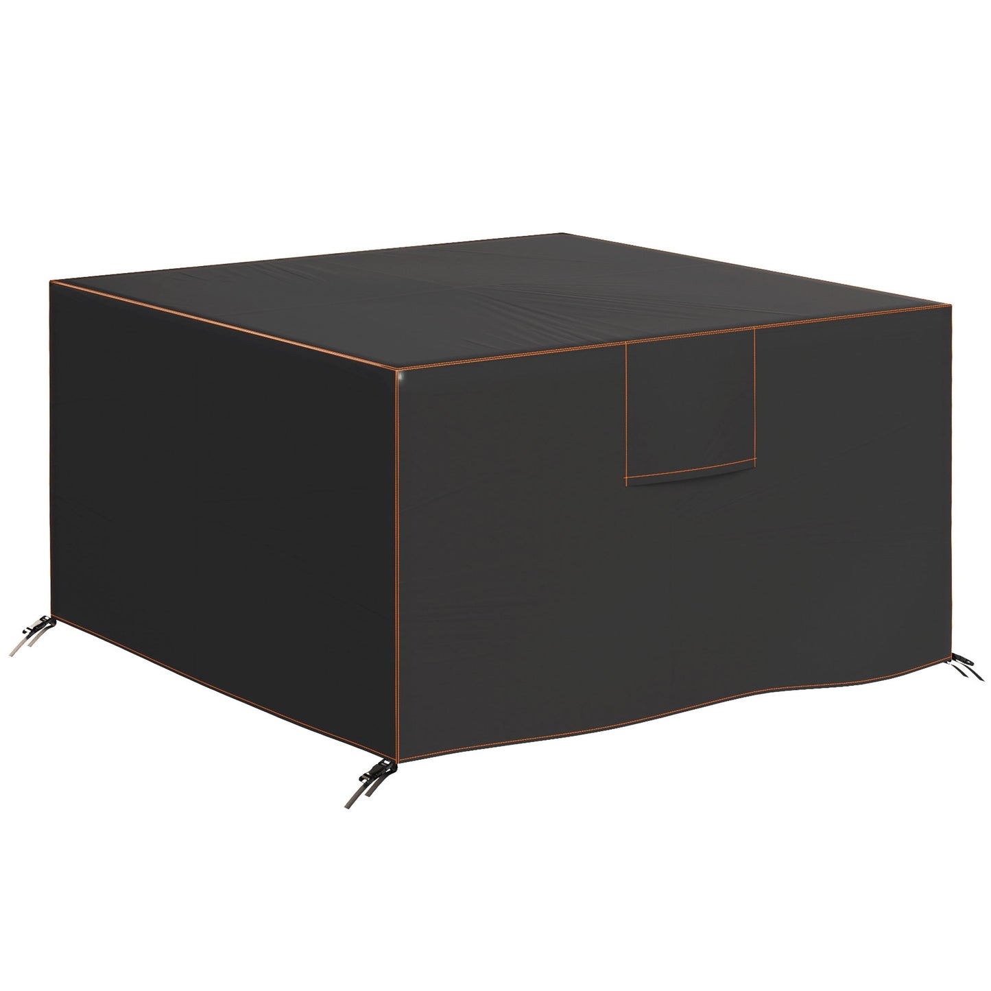 Garden Furniture Cover, Waterproof Outdoor Patio Furniture Cover with Air Vent, Bag, Heavy Duty 420D Oxford Fabric for Patio, 125 x 125 x 74 cm, Black