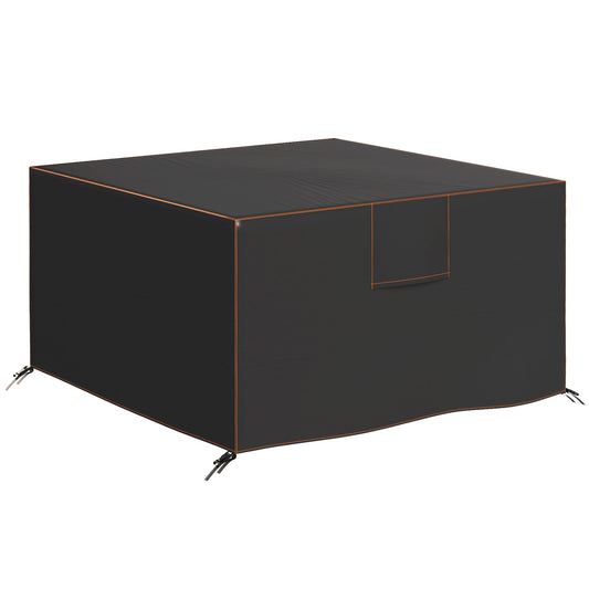 Garden Furniture Cover, Waterproof Outdoor Patio Furniture Cover with Air Vent, Bag, Heavy Duty 420D Oxford Fabric for Patio, 125 x 125 x 74 cm, Black