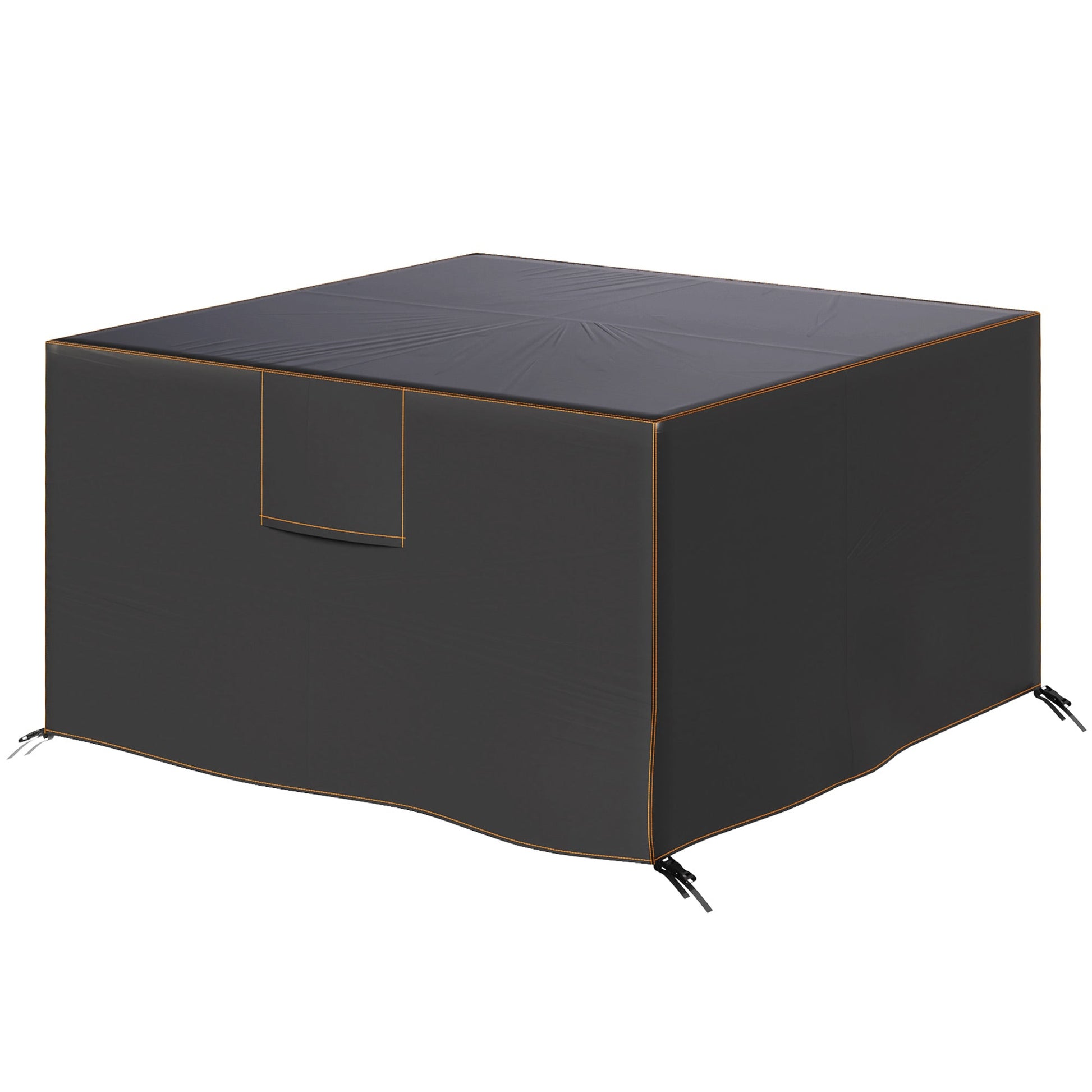 Garden Furniture Cover, Waterproof Outdoor Patio Furniture Cover with Air Vent, Bag, Heavy Duty 420D Oxford Fabric for Patio, 125 x 125 x 74 cm, Black