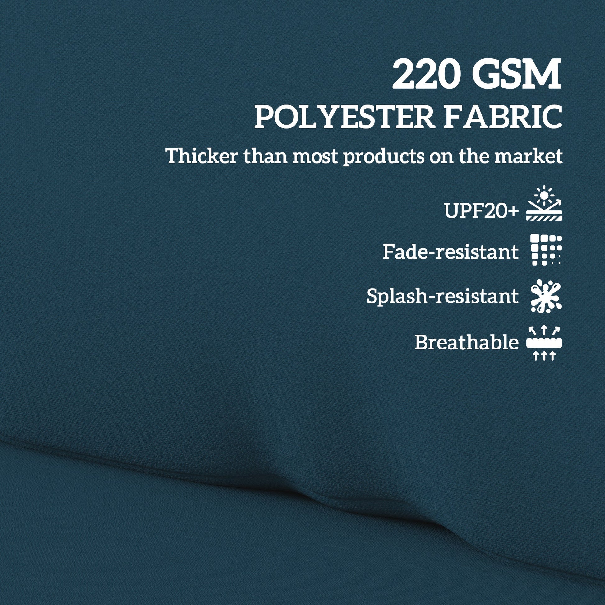 2 Seater Pallet Furniture Cushions Pallet Cushions, UPF20+ 220gsm Fabric, 20 cm Thick Outdoor Seat Pads, Navy Blue