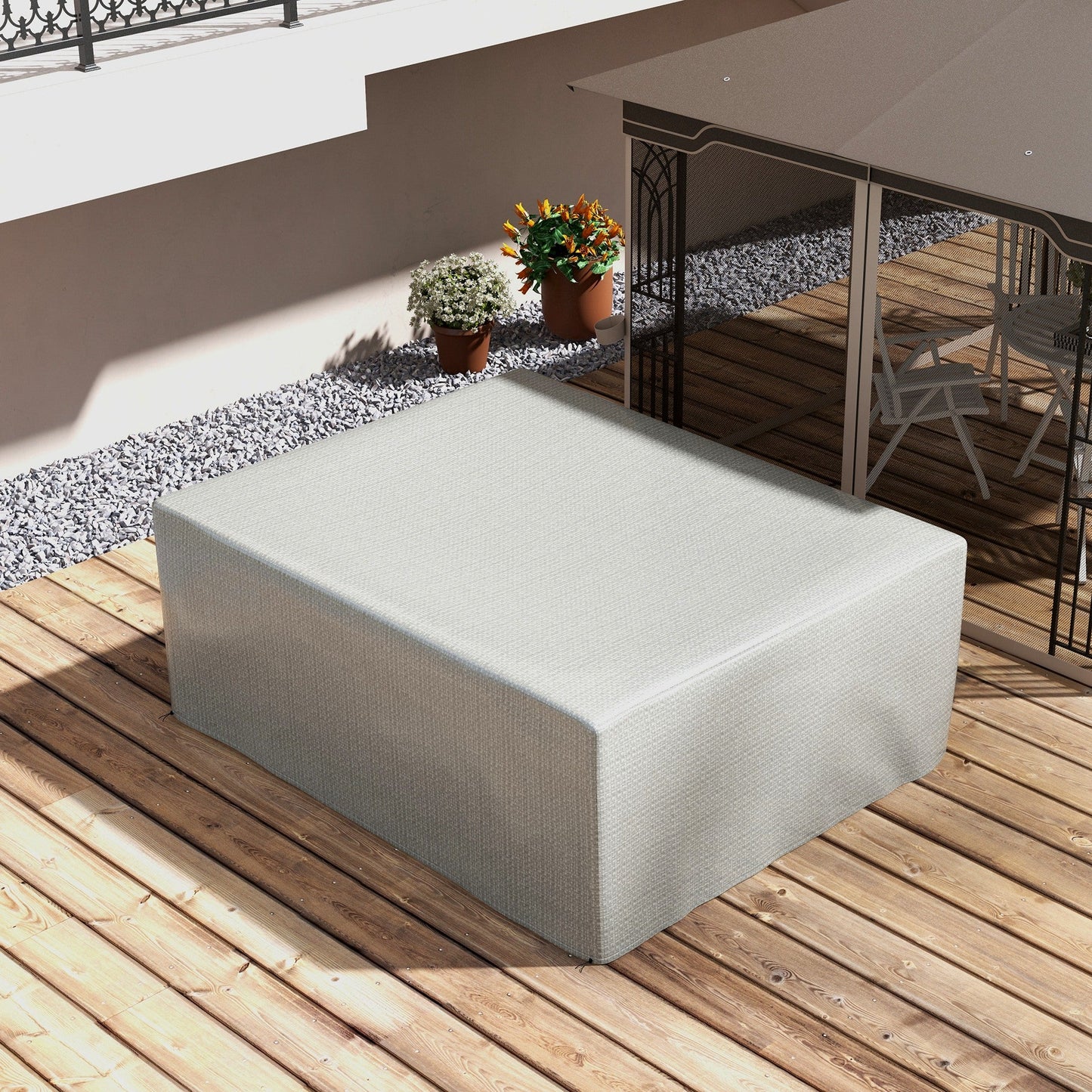 Garden Furniture Cover, Waterproof Anti-UV Large Protective Patio Set Covers, 235 x 190 x 90cm, Grey