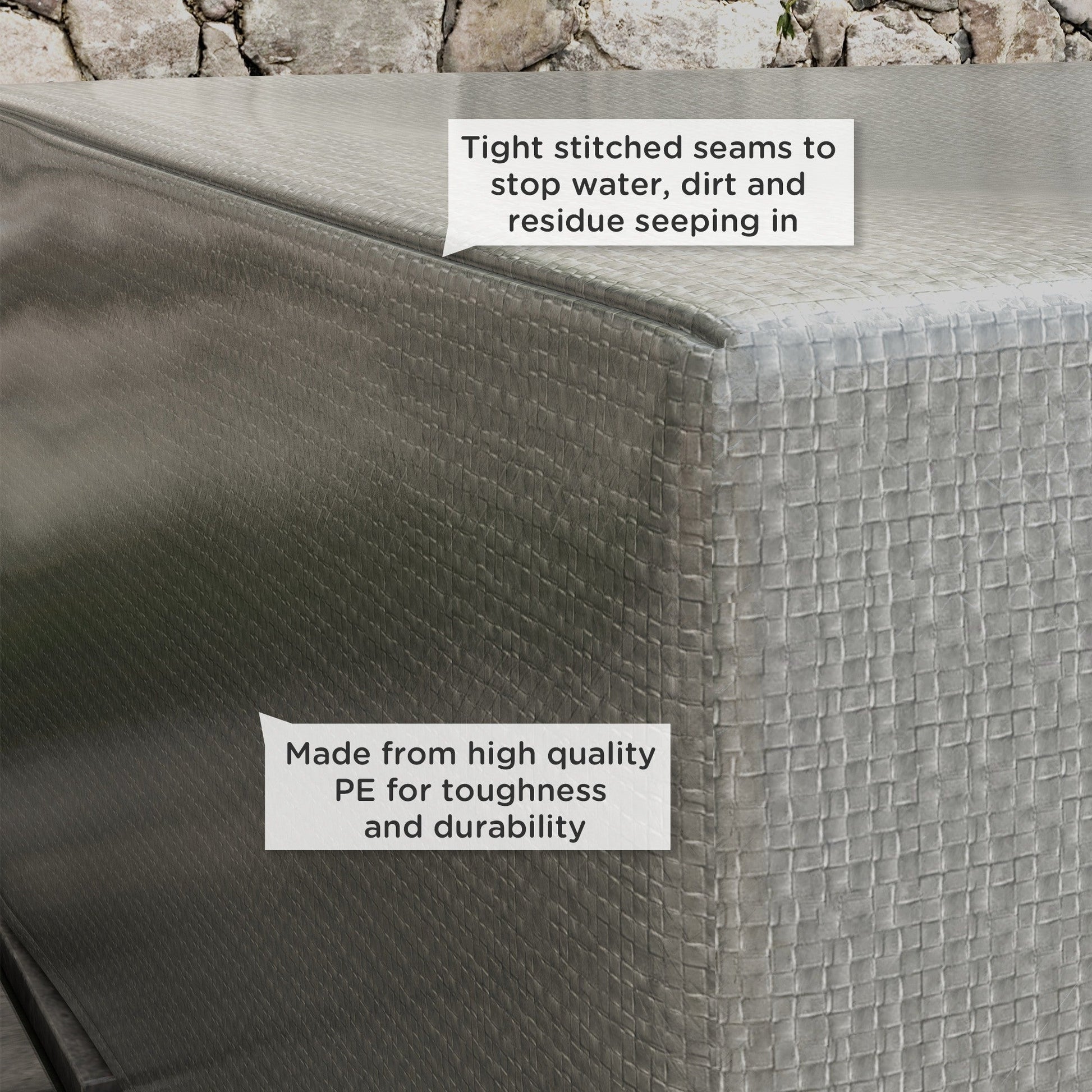 Garden Furniture Cover, Waterproof Anti-UV Large Protective Patio Set Covers, 235 x 190 x 90cm, Grey