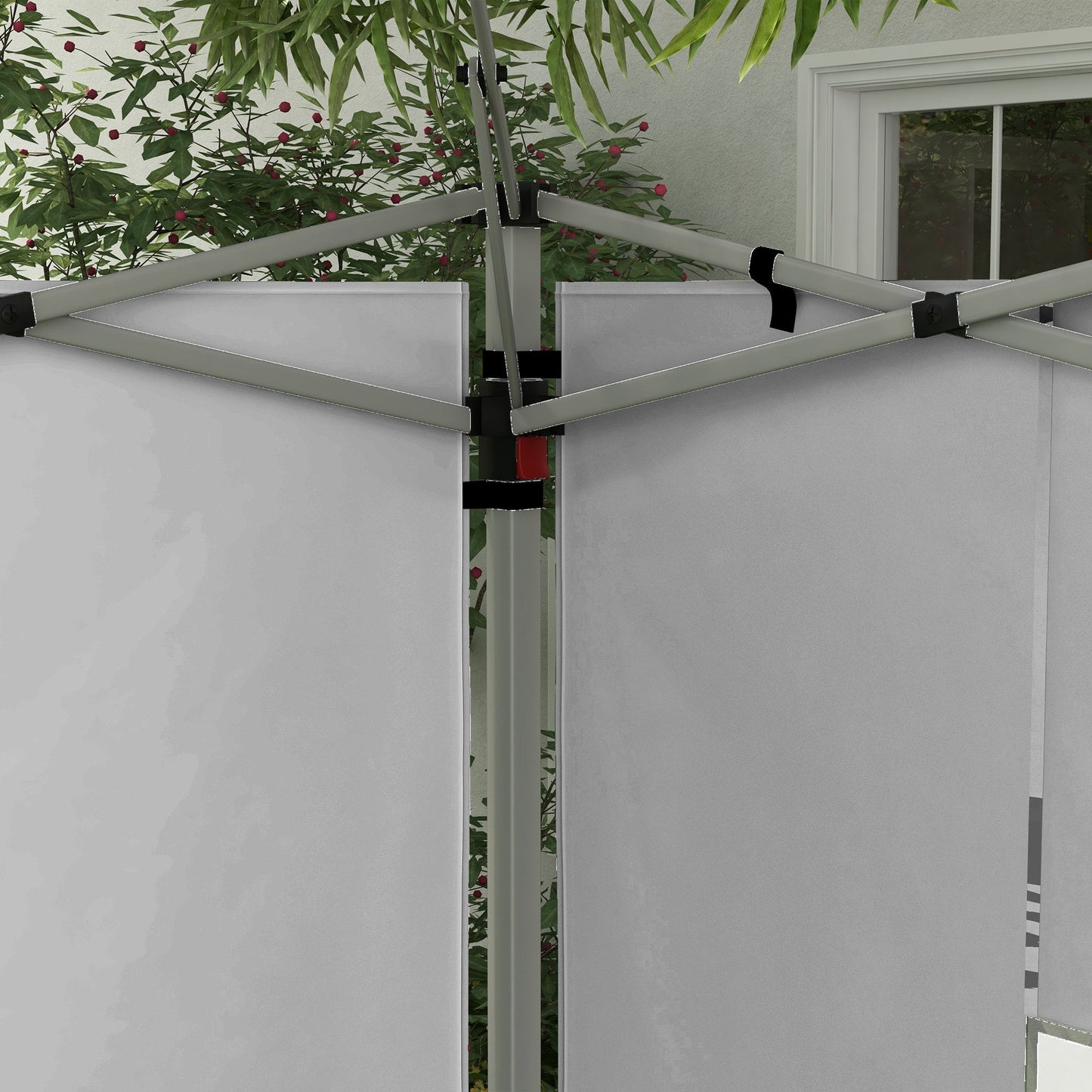 Gazebo Side Panels with Window for 3x3(m) or 3x4m Pop Up Gazebo, 2 Pack Sides Replacement, Grey