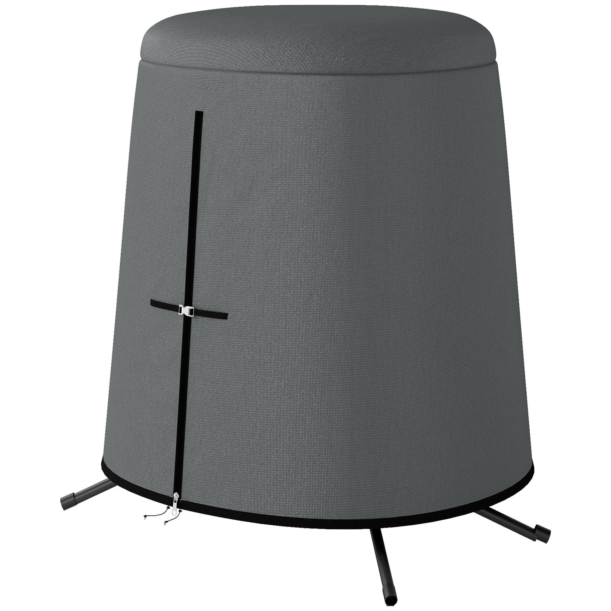 Hanging Egg Chair Cover, Outdoor Single Swing Chair Cover, Waterproof Anti-dust Furniture Protector with Zipper, 300D Oxford Fabric for 200 x 230 cm Stand, Grey