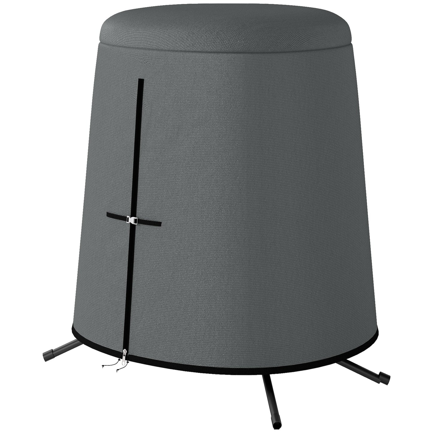 Hanging Egg Chair Cover, Outdoor Single Swing Chair Cover, Waterproof Anti-dust Furniture Protector with Zipper, 300D Oxford Fabric for 200 x 230 cm Stand, Grey