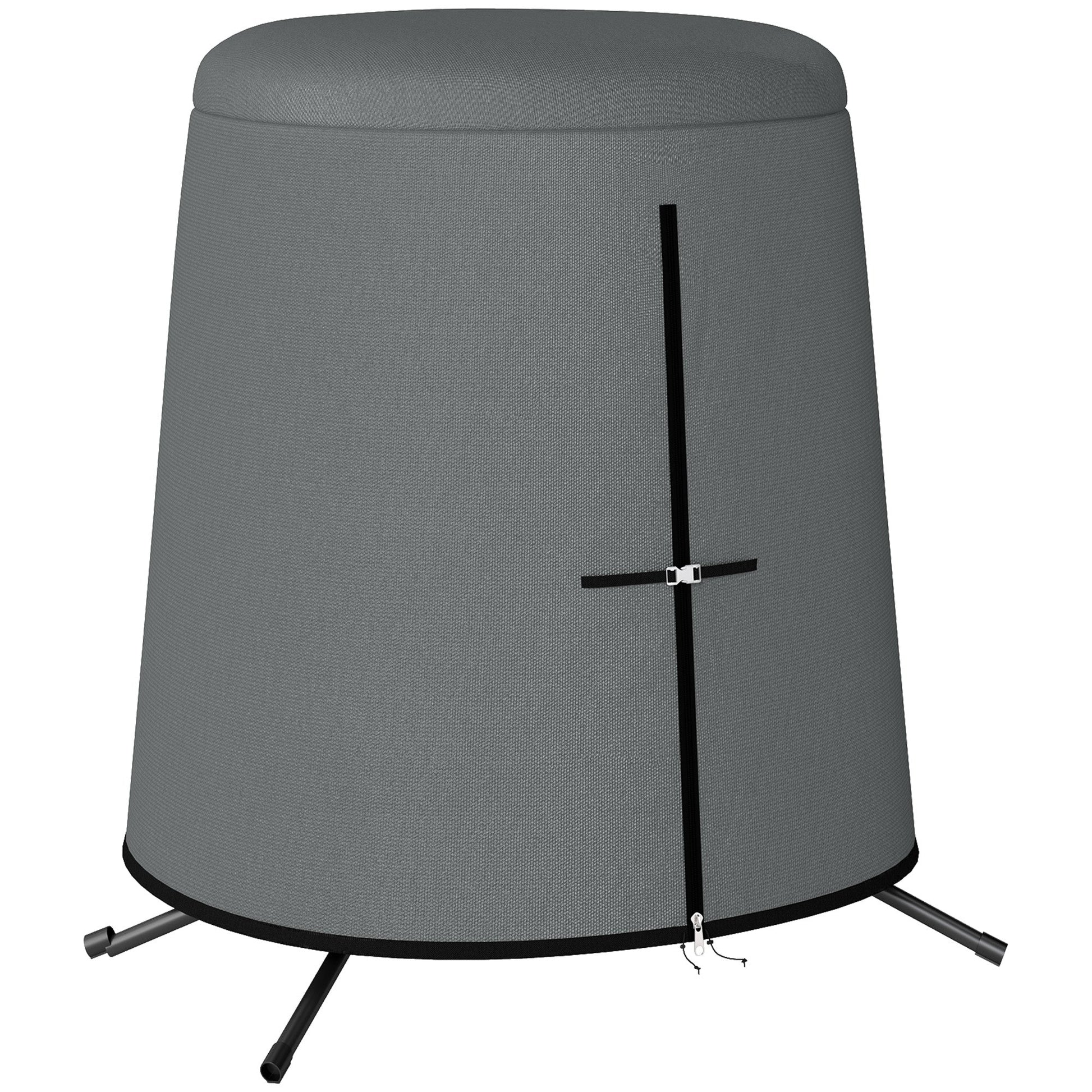 Hanging Egg Chair Cover, Outdoor Single Swing Chair Cover, Waterproof Anti-dust Furniture Protector with Zipper, 300D Oxford Fabric for 200 x 230 cm Stand, Grey